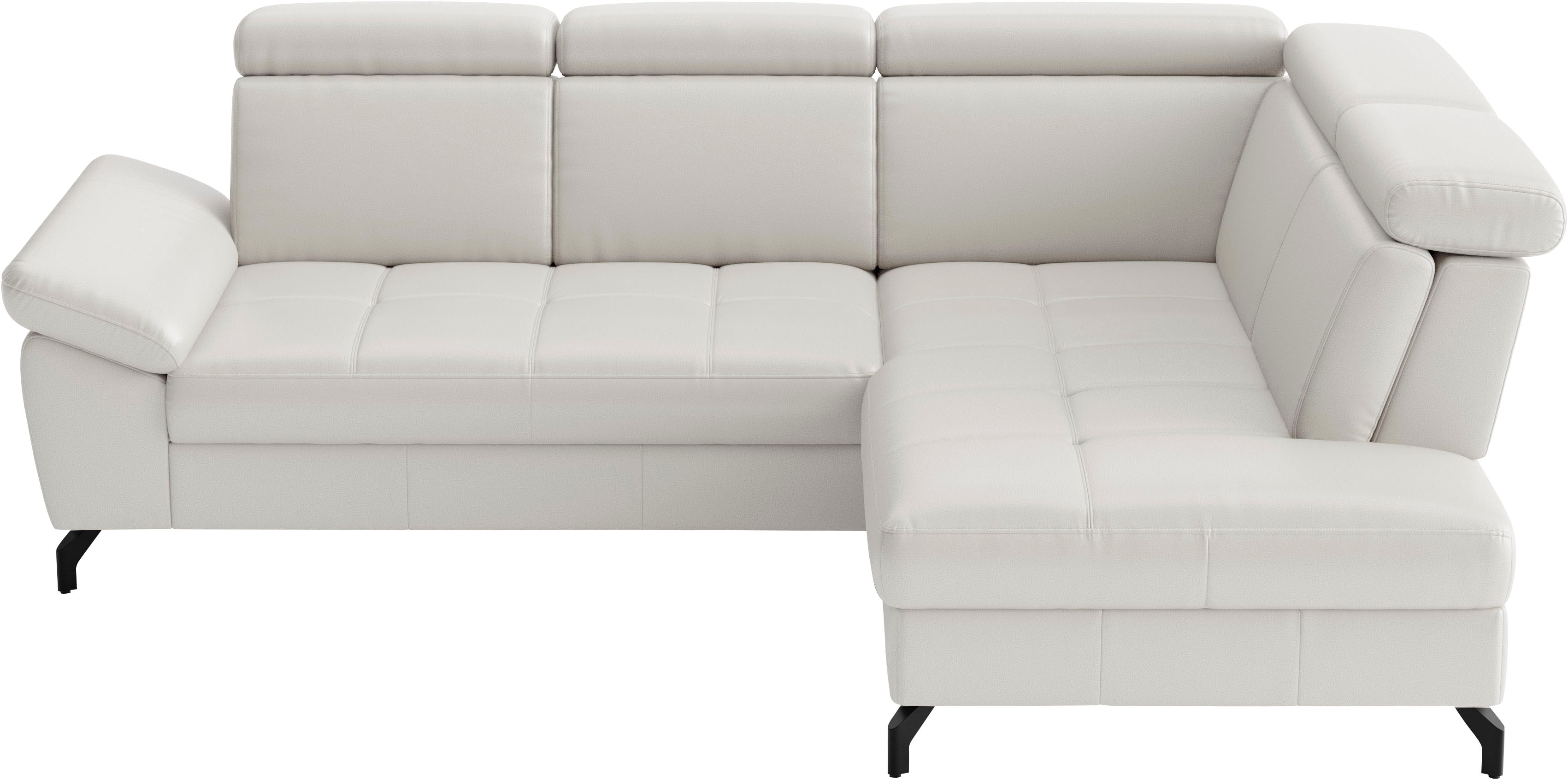 sit&more Ecksofa "Vanity L-Form, B: 254 cm, Leder" Inkl.Sitz-,Kopf-und Armteilverstellung
