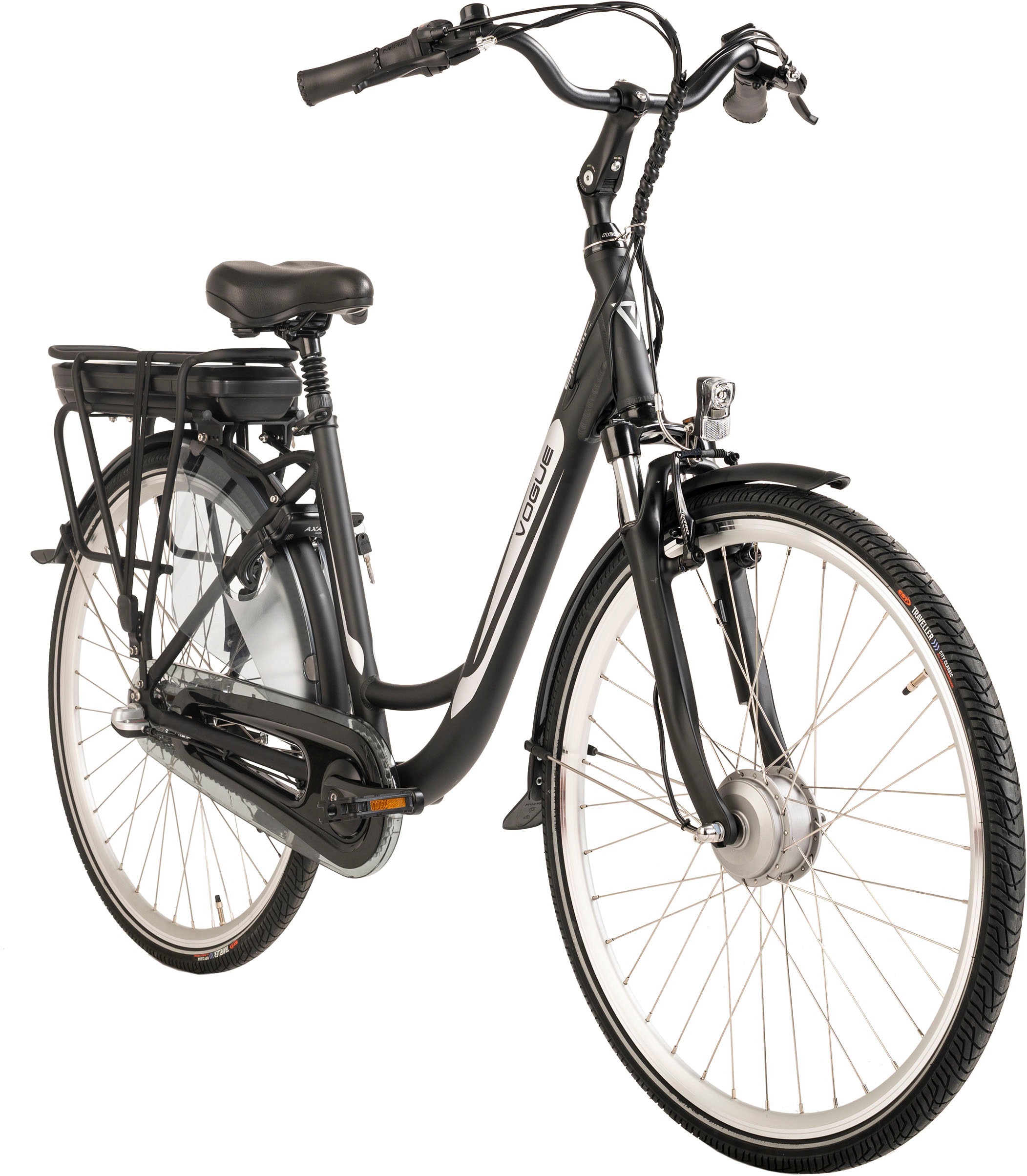 VOGUE BIKE E-Bike »Basic«, 3 Gang, Shimano, Nexus, Frontmotor 250 W, Pedelec, Elektrofahrrad für Damen, Cityrad