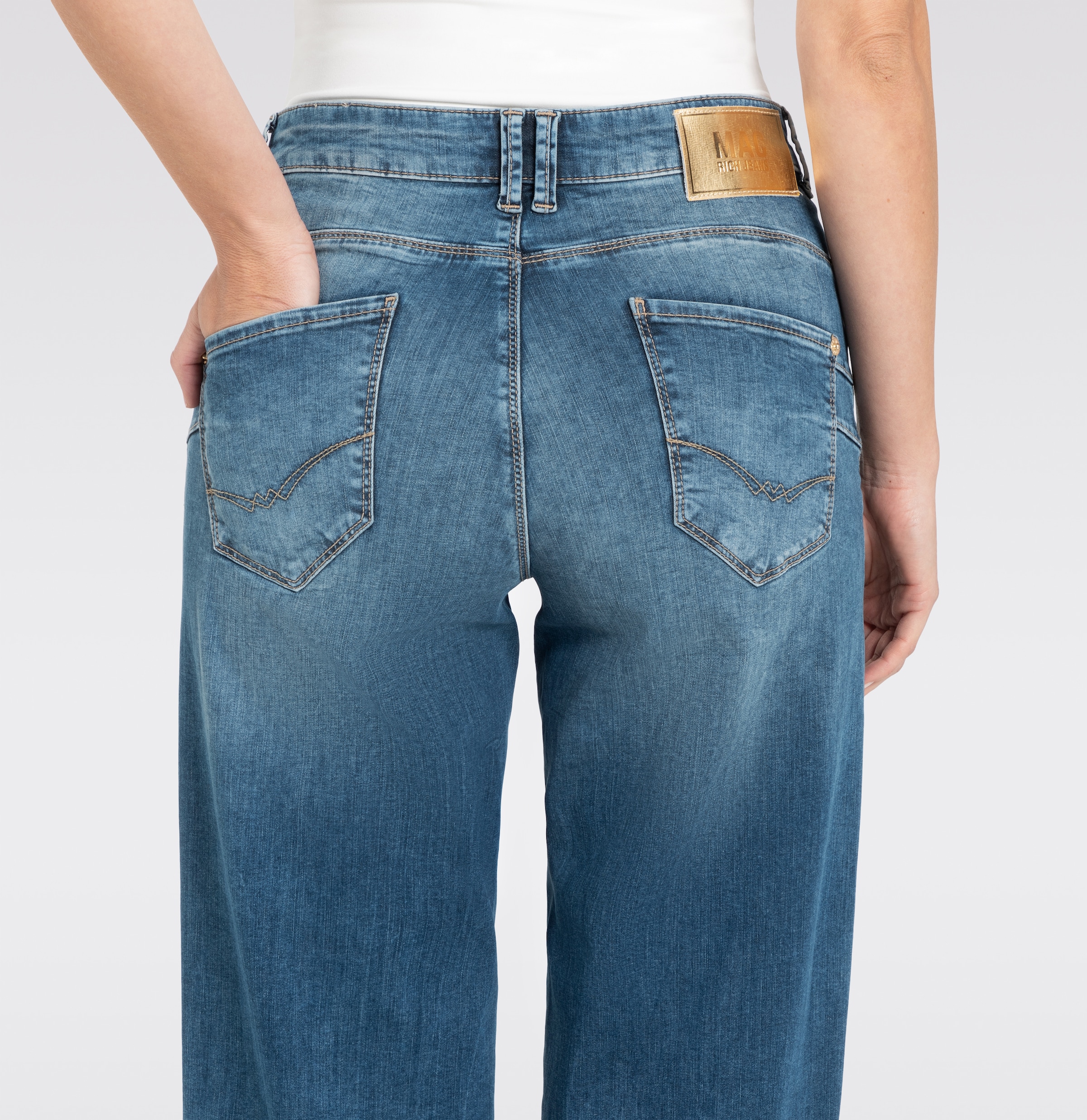 MAC Weite Jeans »RICH PALAZZO« im Five-Pocket Style