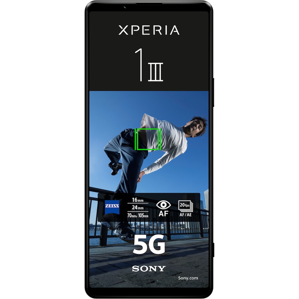 Sony Smartphone »Xperia 1 III 5G, 256GB«, schwarz, 16,51 cm/6,5 Zoll, 256 GB Speicherplatz, 12 MP Kamera