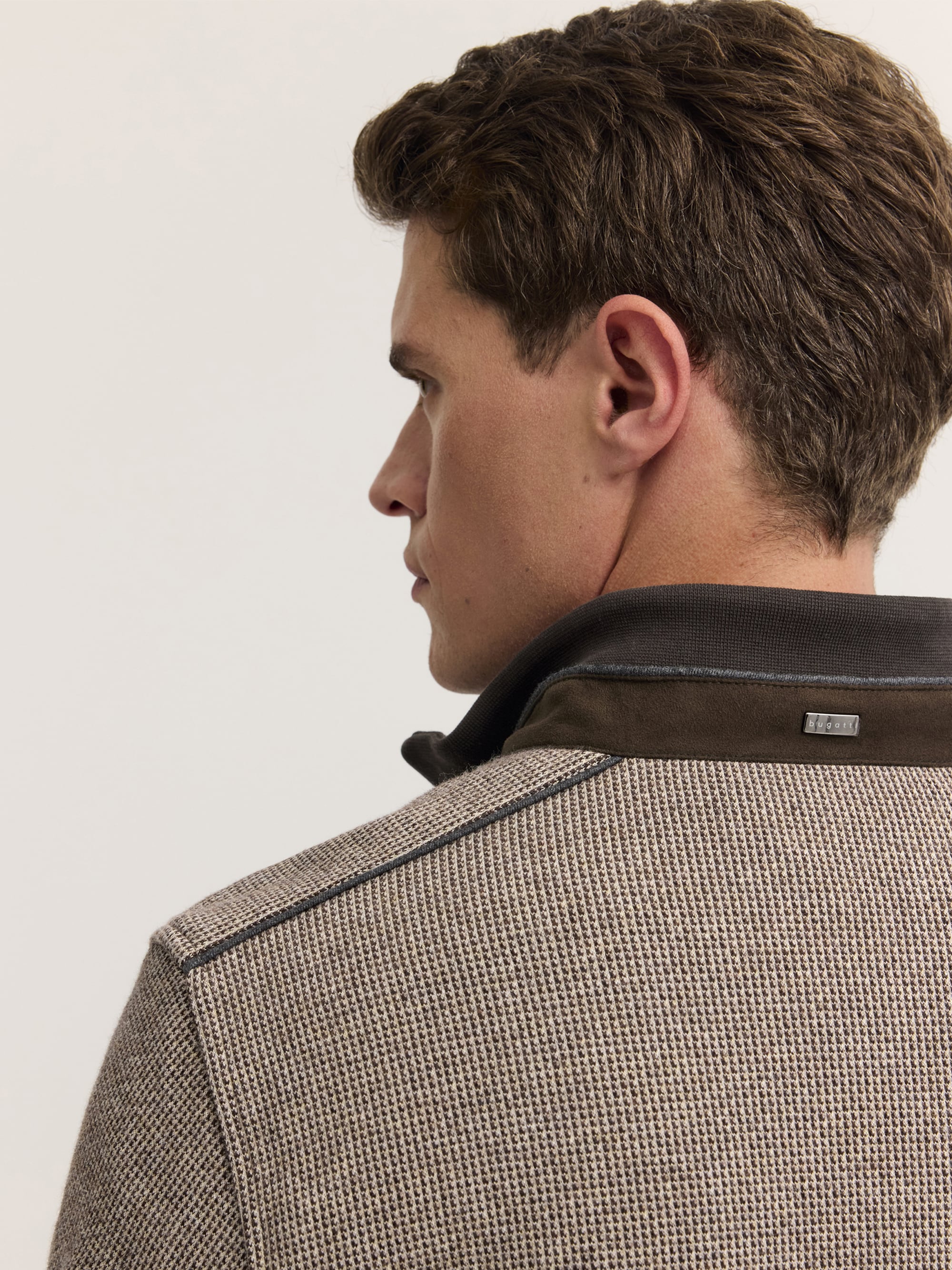 bugatti Troyer »Modern Fit« Modern Fit Baumwollmix Struktur