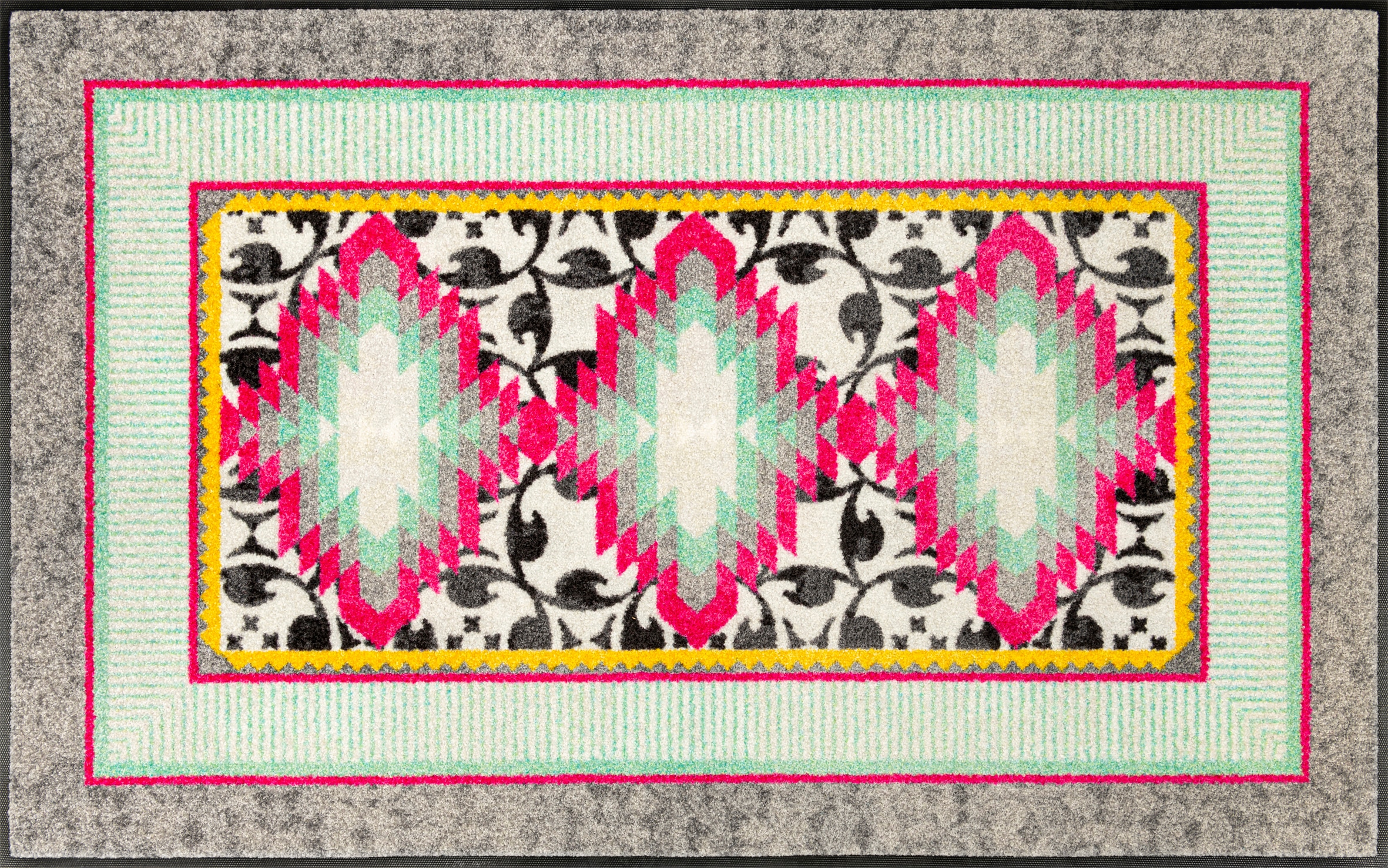 wash+dry by Kleen-Tex Fußmatte "Tribal Pop" rechteckig 7 mm Höhe auch als L günstig online kaufen