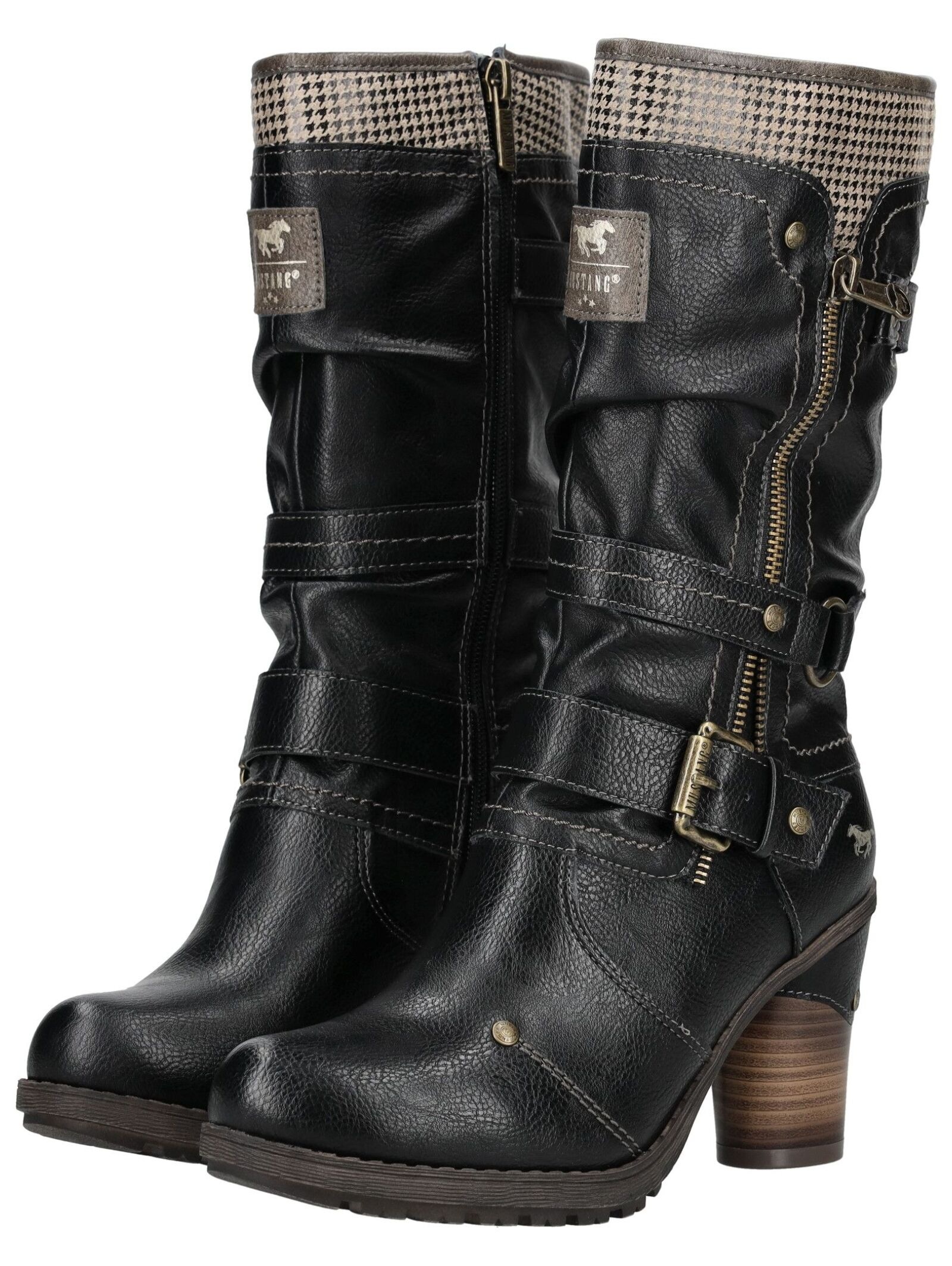 Mustang Shoes High-Heel-Stiefel »Mustang Shoes Stiefel Lederimitat/Textil«