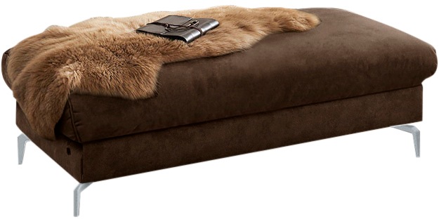 Thumbnail - W.SCHILLIG Polsterhocker "piedroo, Designsofa mit tollem Sitzkomfort, bequem, L-Form" Füße in Silber matt