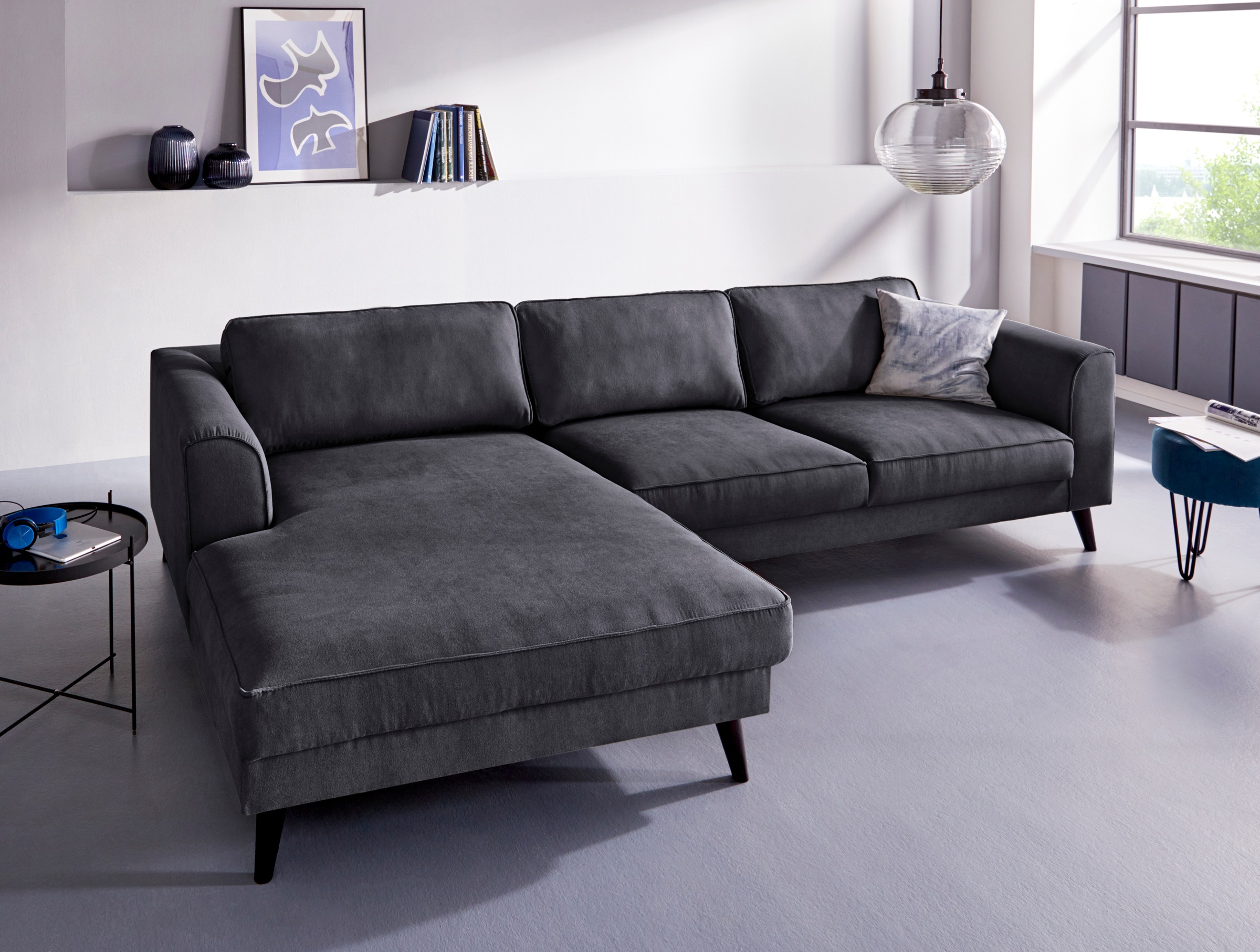 INOSIGN Ecksofa "Lumber Jack, elegant und bequem, Breite 280, hoher Fuß, L- günstig online kaufen