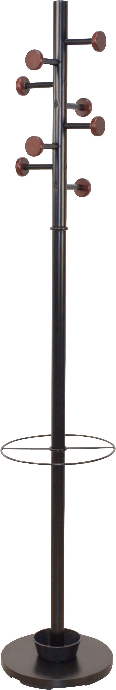 INOSIGN Garderobenständer, aus Metall, Höhe 172 cm, 8 Haken, mit Schirmhalter
