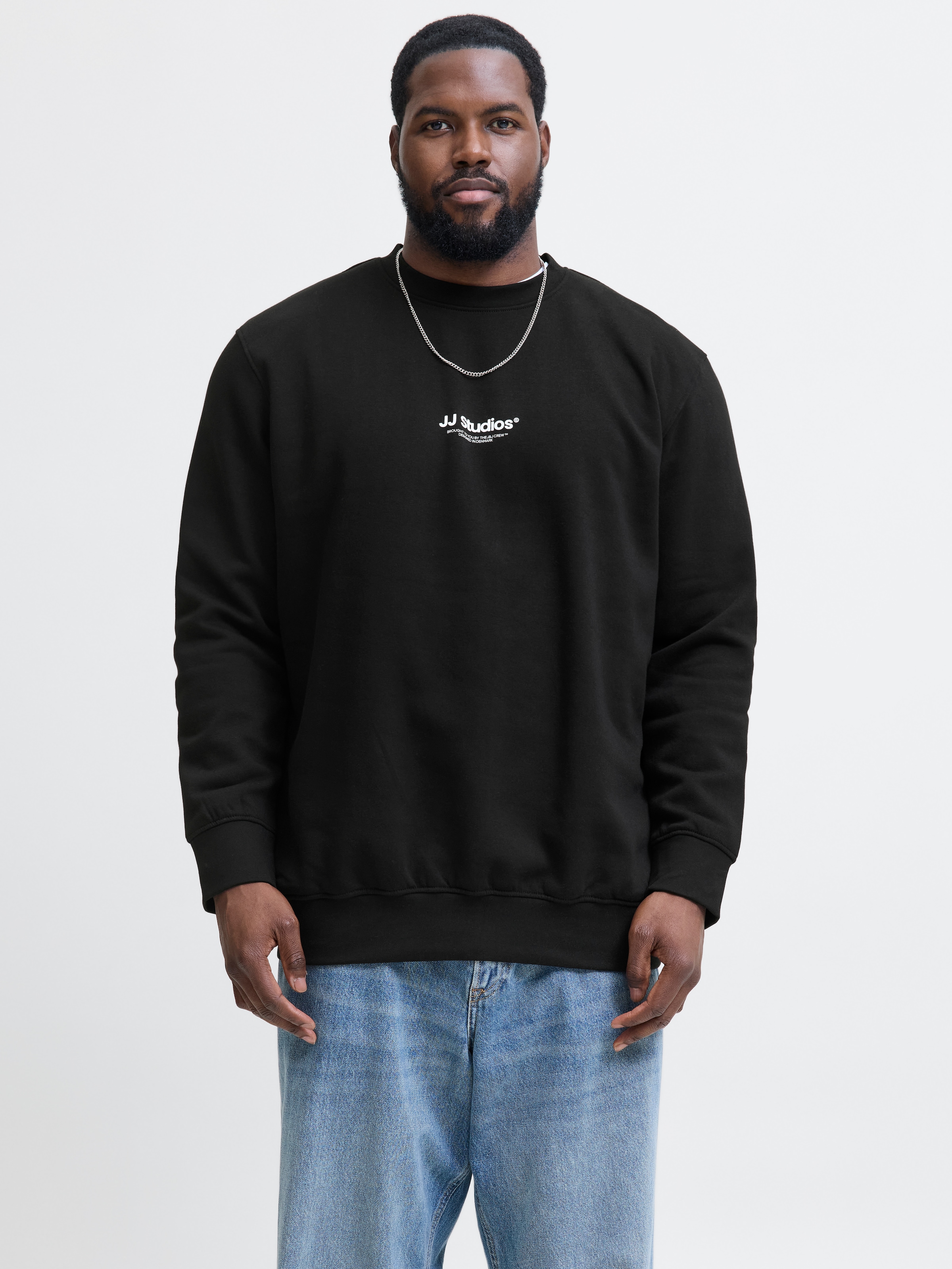 Jack & Jones PlusSize "JJESOHO SWEAT CREW NECK NOOS PLS", Baumwollmischung, regular fit