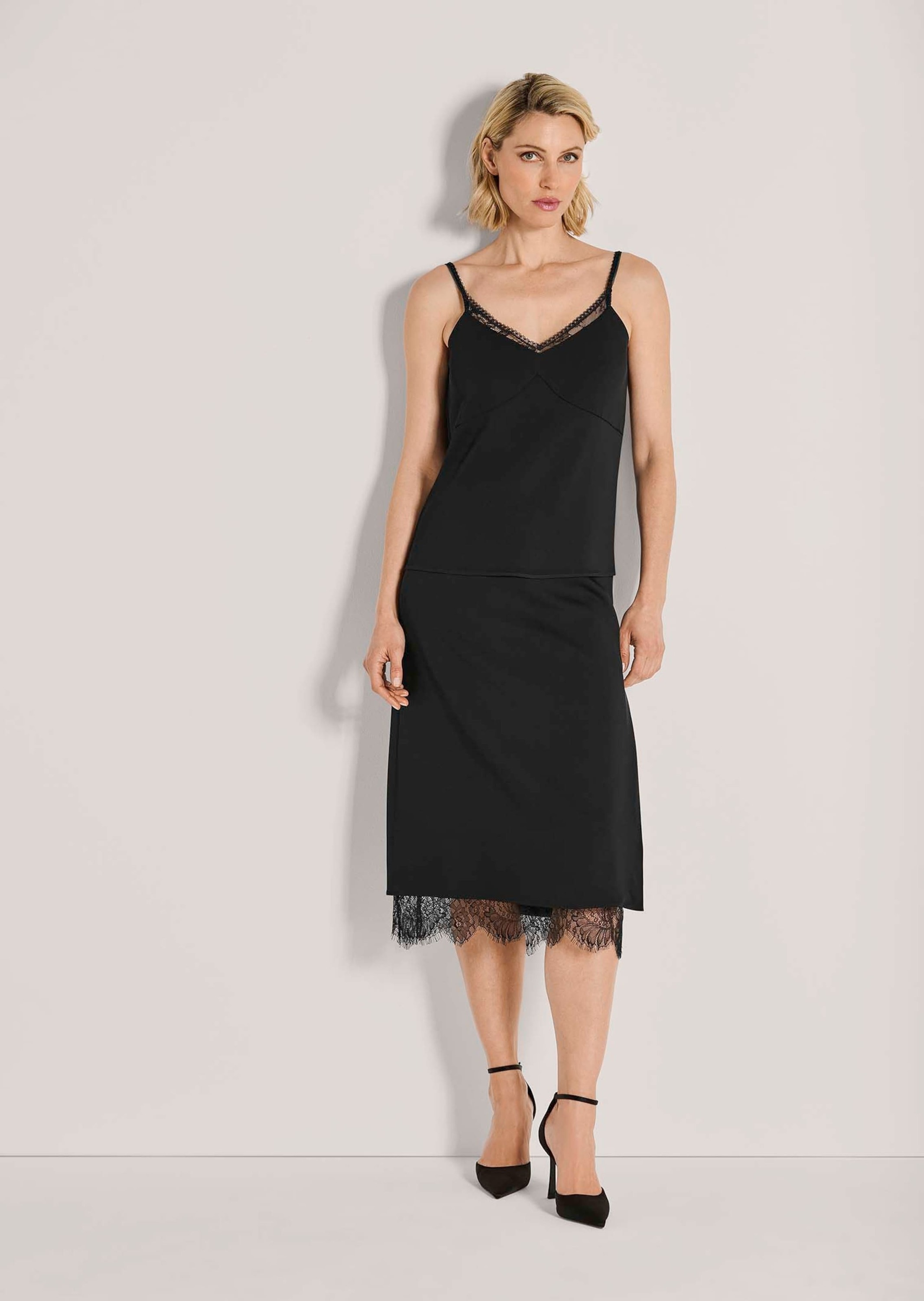 MADELEINE Trägertop "Spitzentop Kurzarmoberteil mit edler Spitze" günstig online kaufen