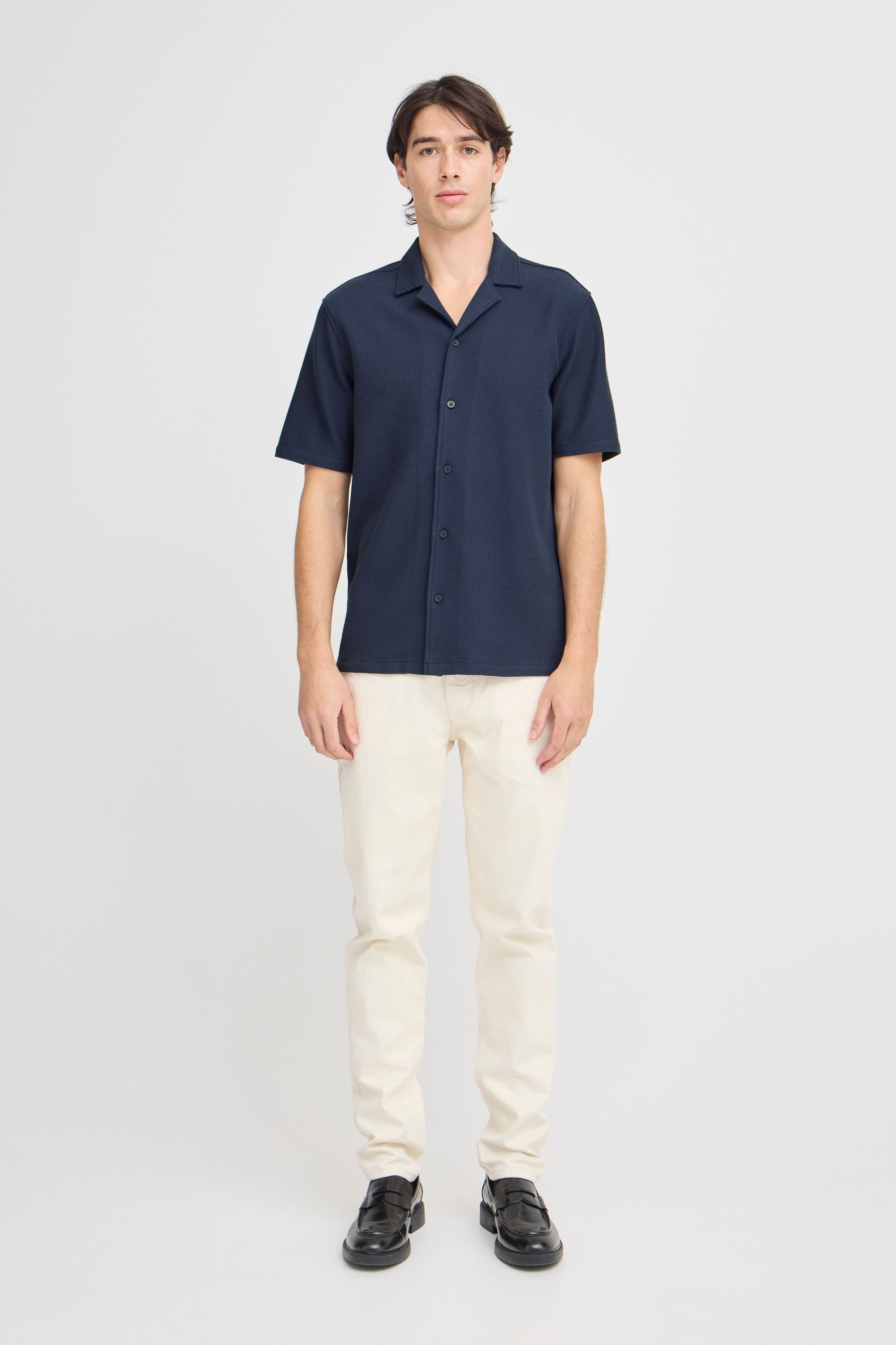 Casual Friday Kurzarmshirt "Kurzarmhemd CFARCHER knitted" günstig online kaufen