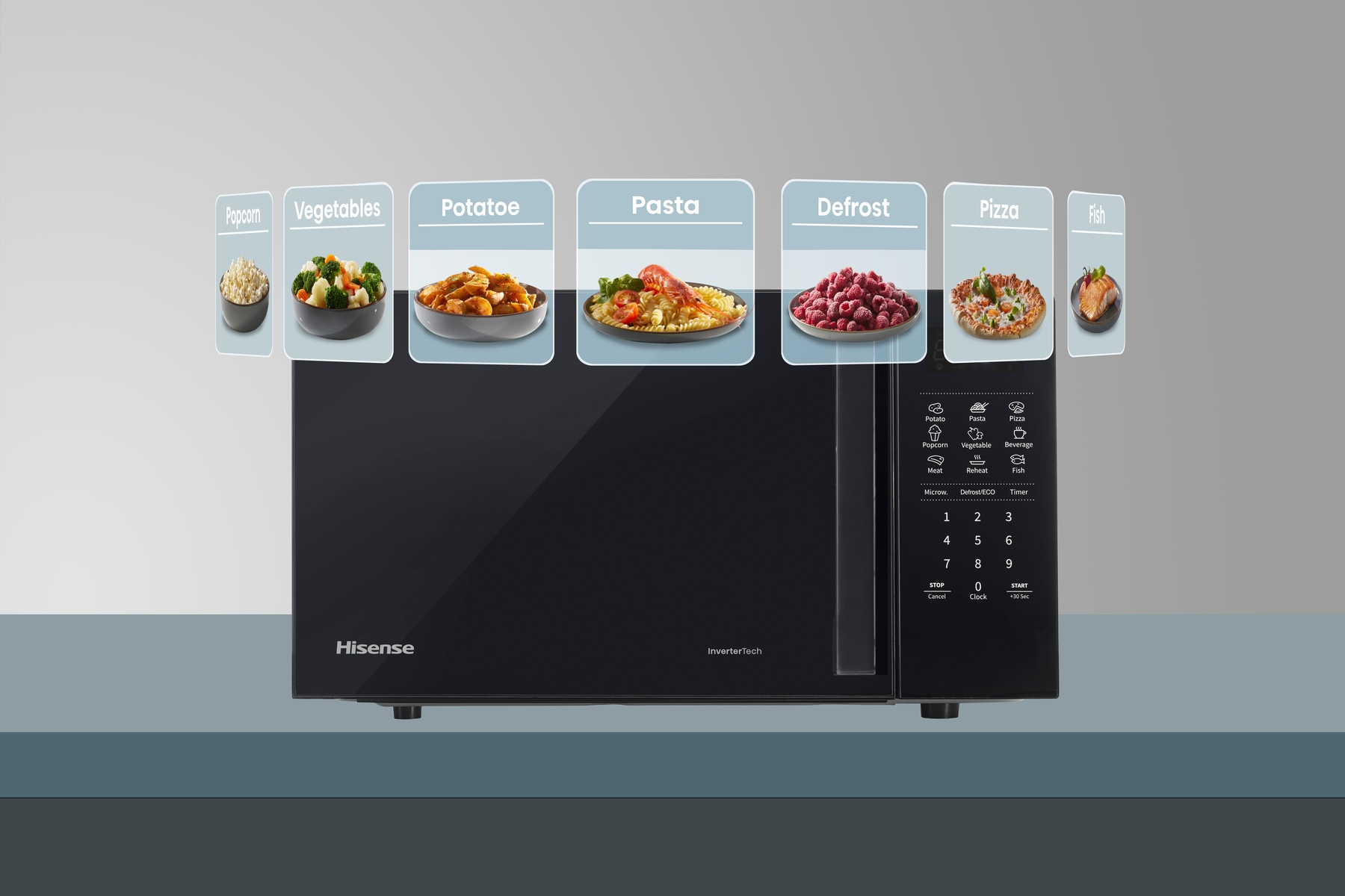 Hisense Mikrowelle »H20MOBS4I«, Mikrowelle, 1050 W, Inverter Technologie