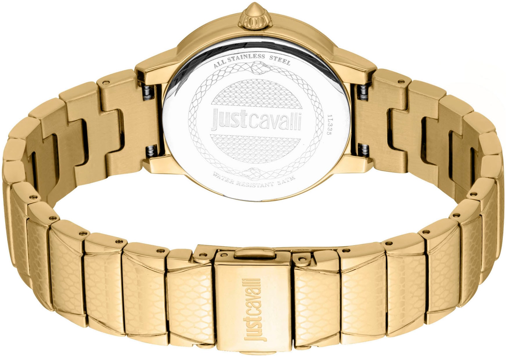 Just Cavalli Time Quarzuhr »Animalier«, Armbanduhr, Damenuhr, Kristallsteine, analog, Edelstahlarmband