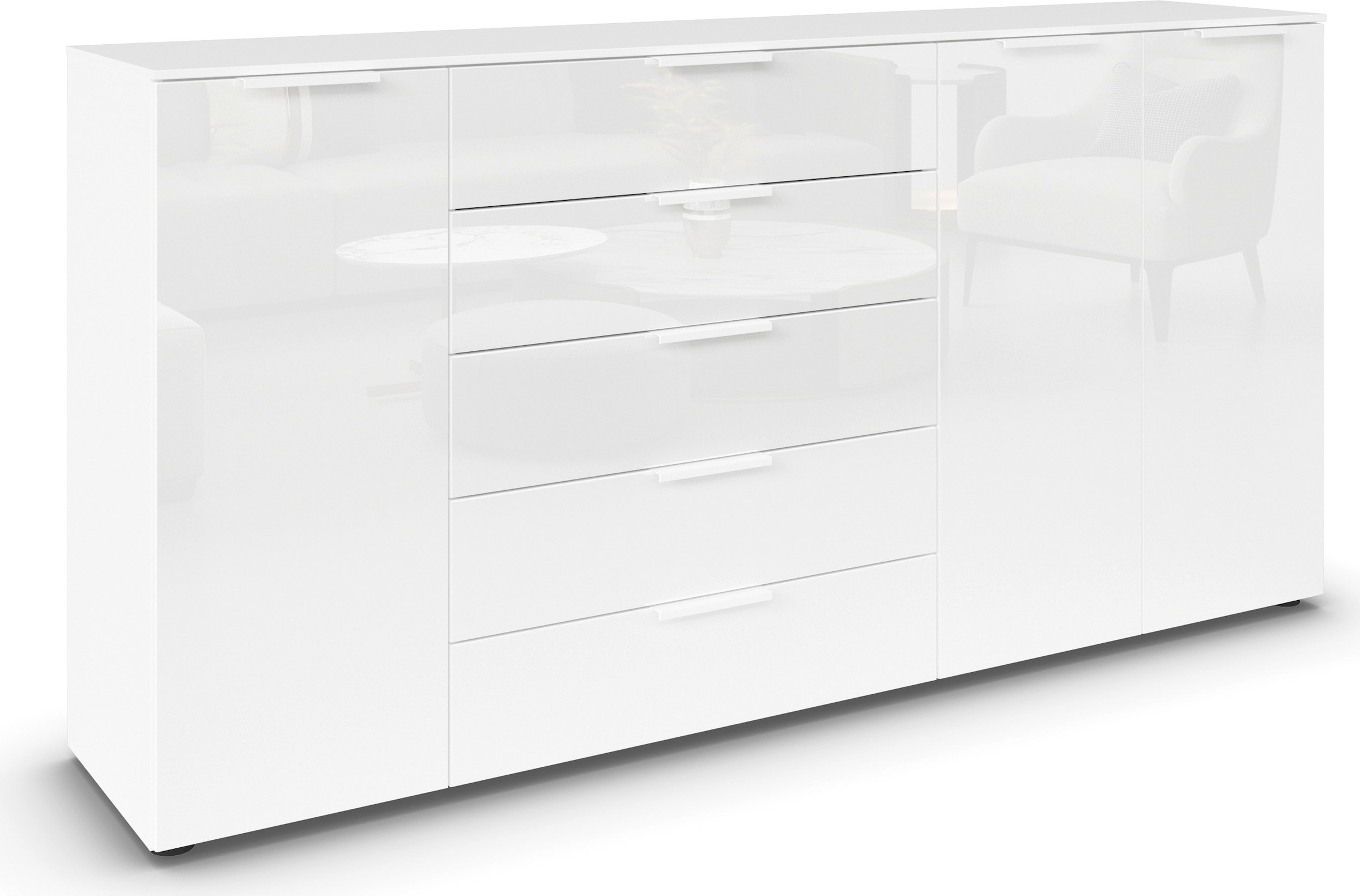 rauch Kombikommode "Kommode Türkommode Sideboard Kombikommode FLIPP mit Gla günstig online kaufen