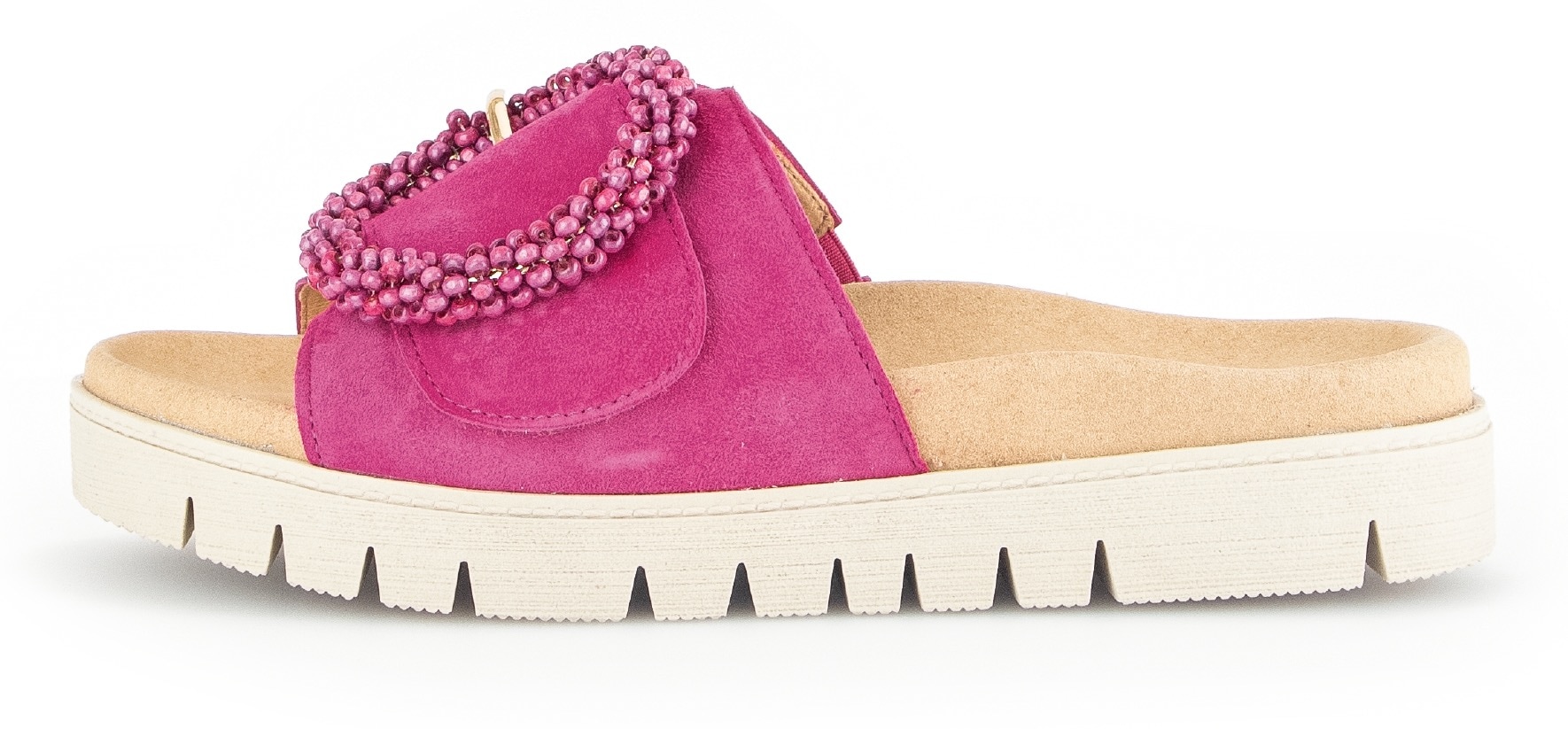 Gabor Pantolette, Plateau, Sommerschuh, Schlappen mit Zierperlen an der Zie günstig online kaufen