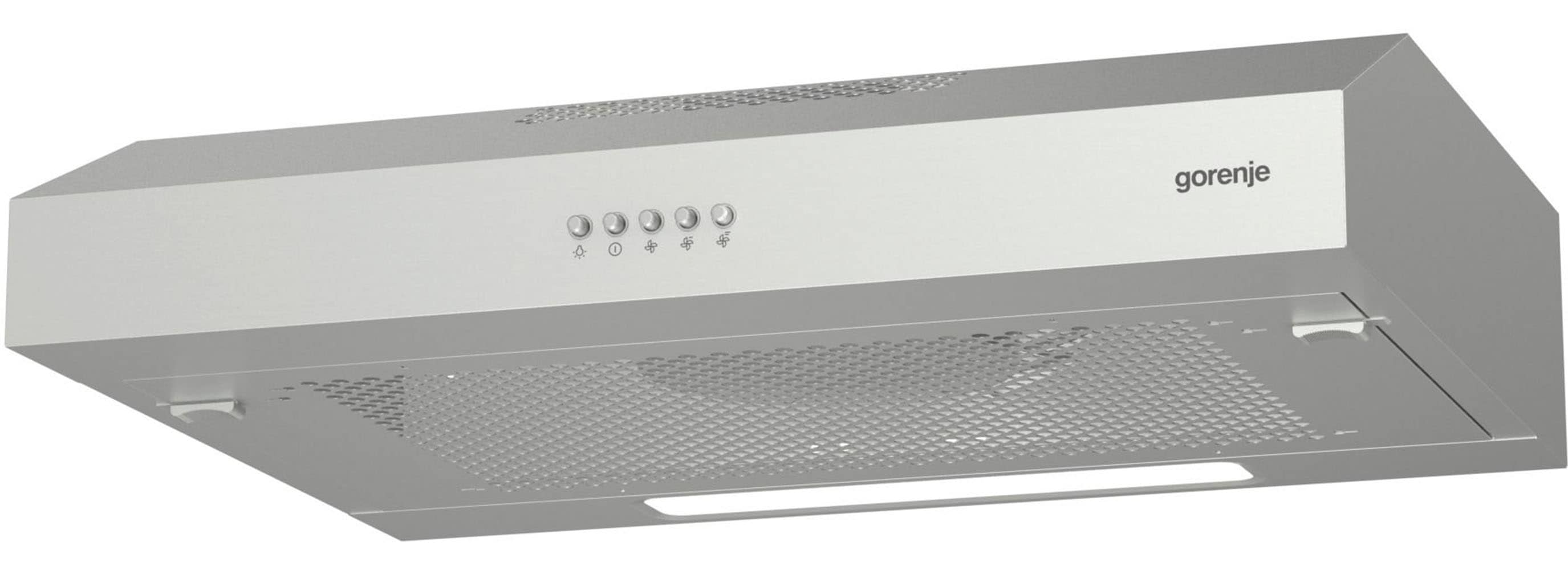 GORENJE Unterbauhaube "WHU629ES/S", B:59,6cm H:12,5cm T:46,8cm, silber, Dunstabzugshauben, max. Luftleistung 200m³/h