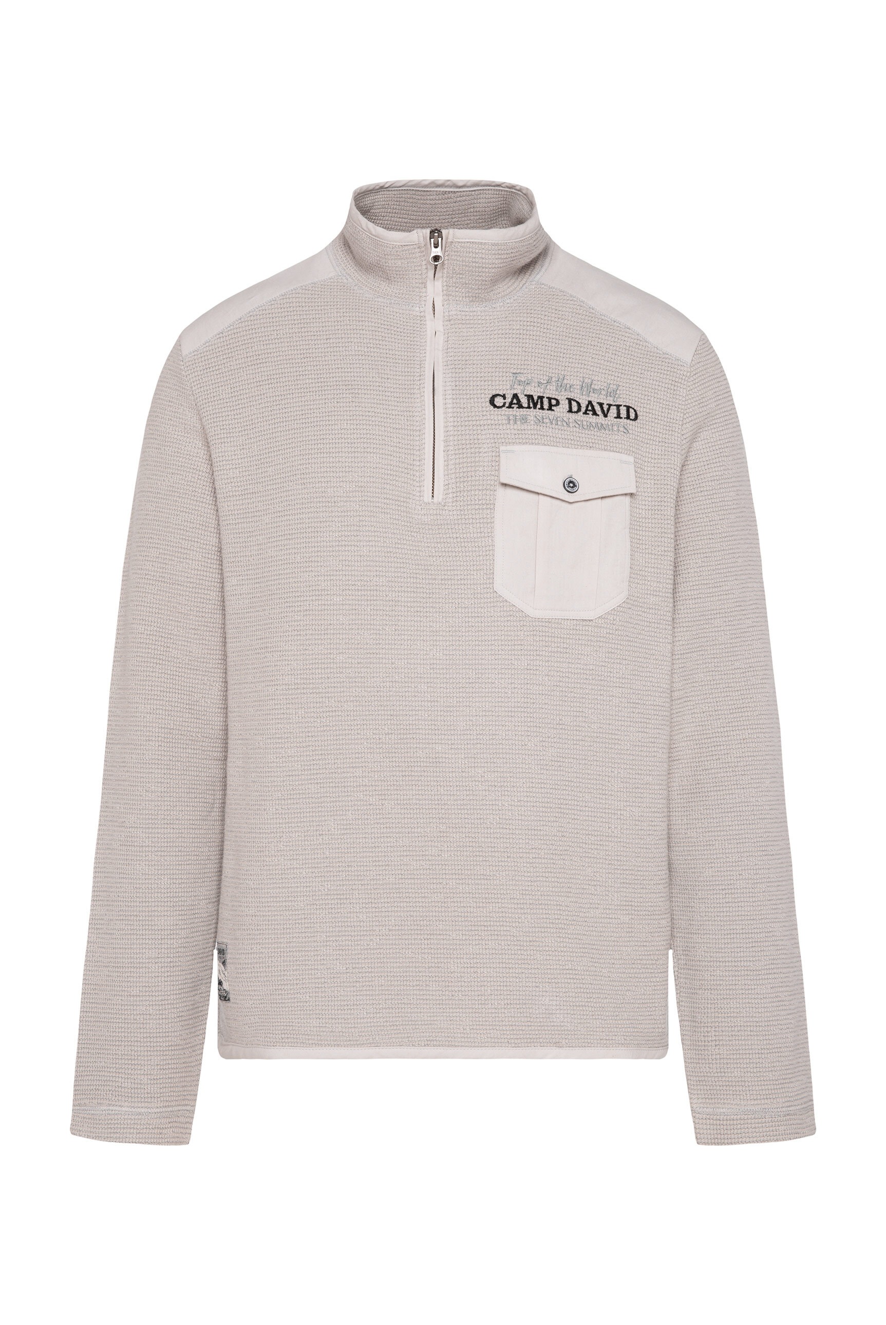 CAMP DAVID Sweater, mit Stickerei über der Brusttasche günstig online kaufen