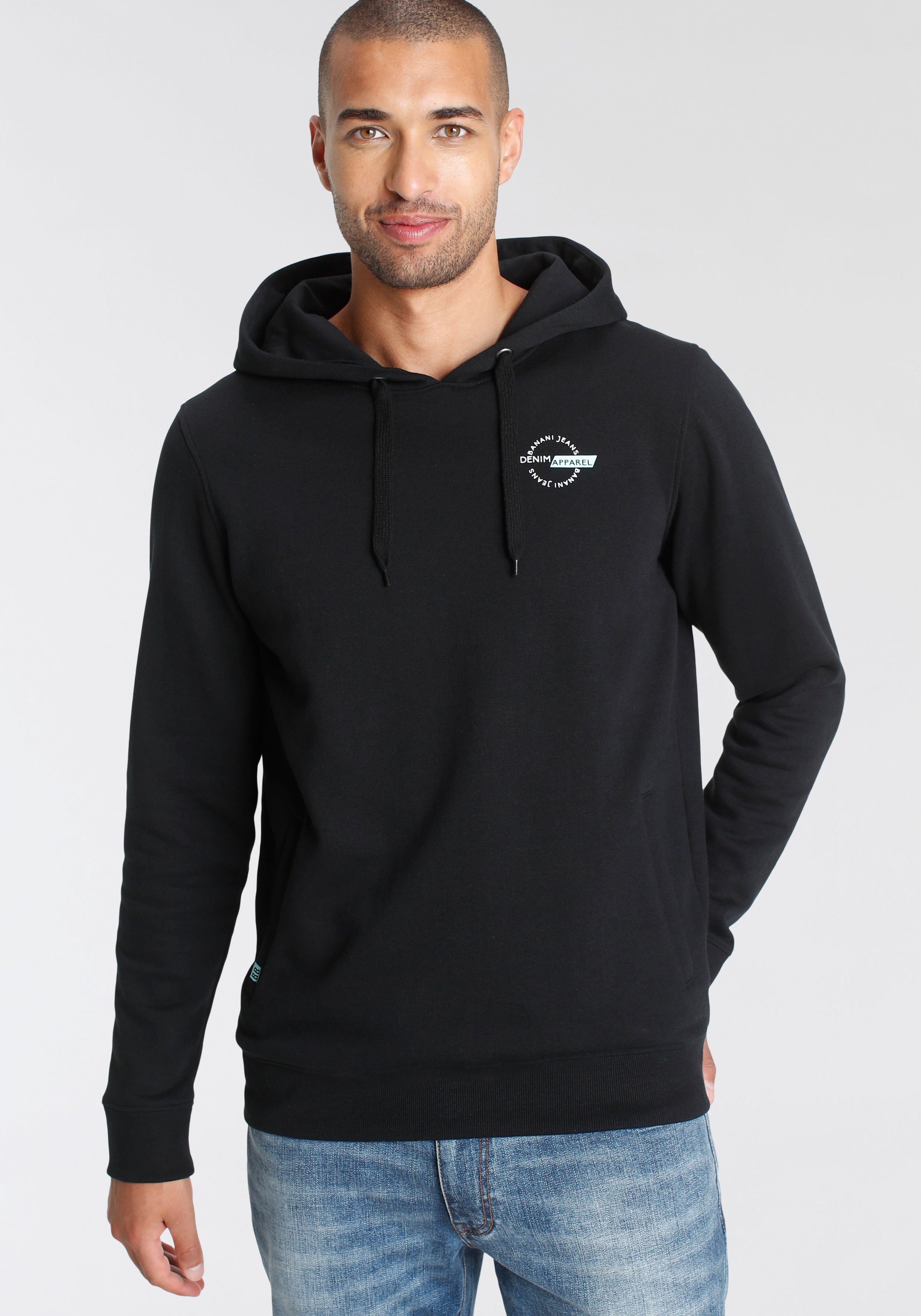 Bruno Banani Hoodie schmale Passform, aus Baumwolle, aus angerauter Sweatwa günstig online kaufen