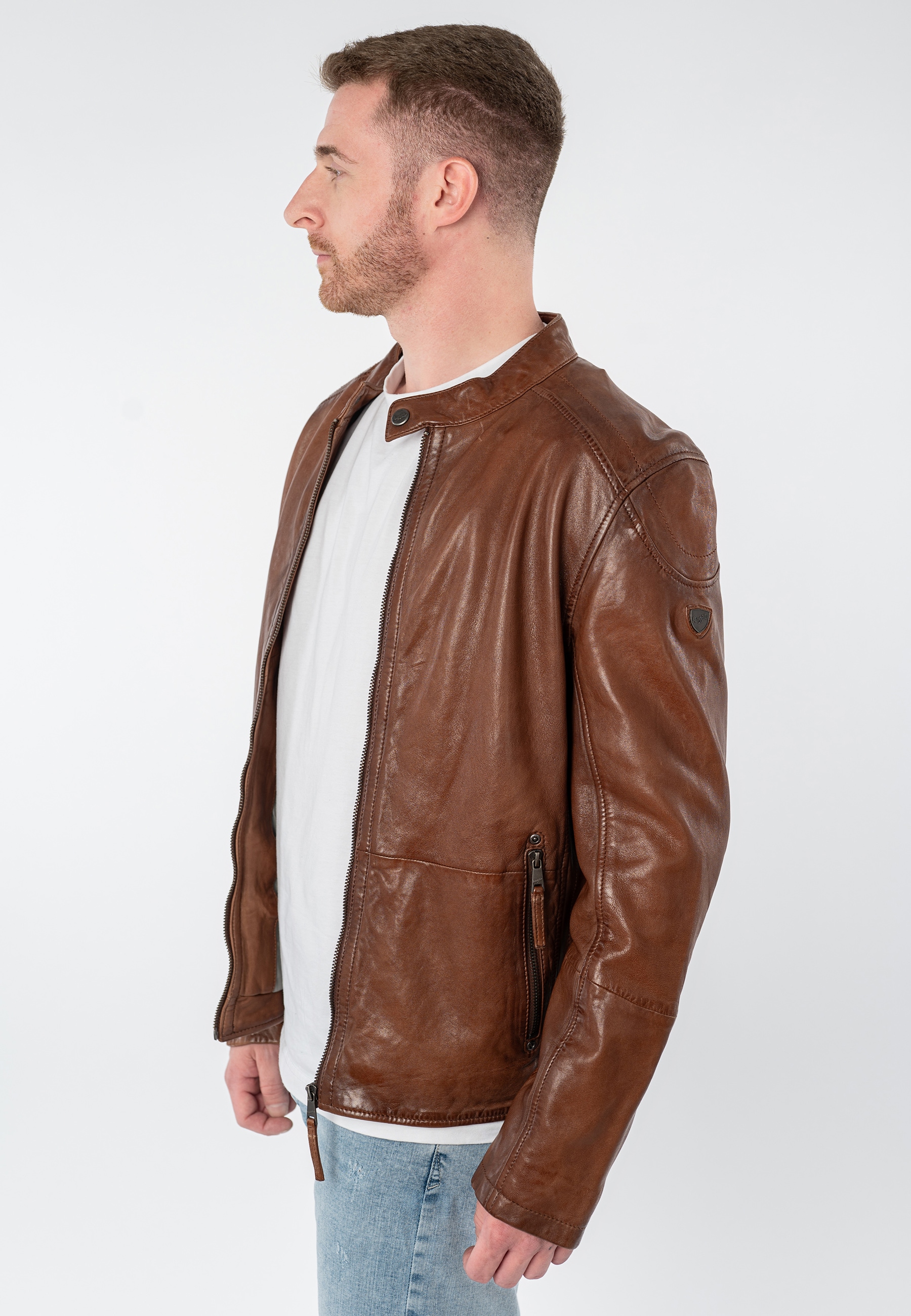Mauritius Lederjacke »MMBaydo« mit Bikerkragen