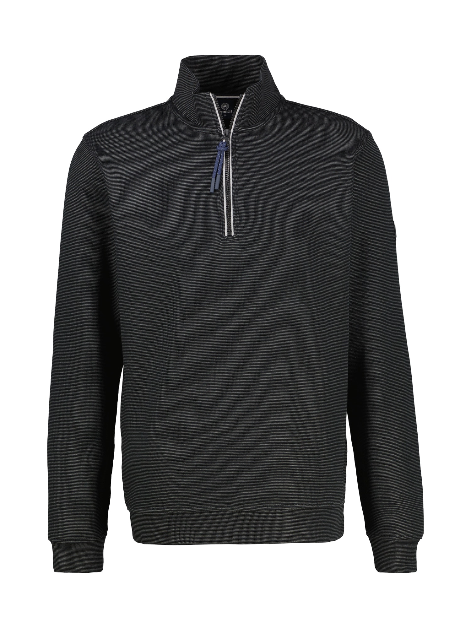 LERROS Sweatshirt "Troyer aus hochwertigem Strickgewebe in großen Größen"