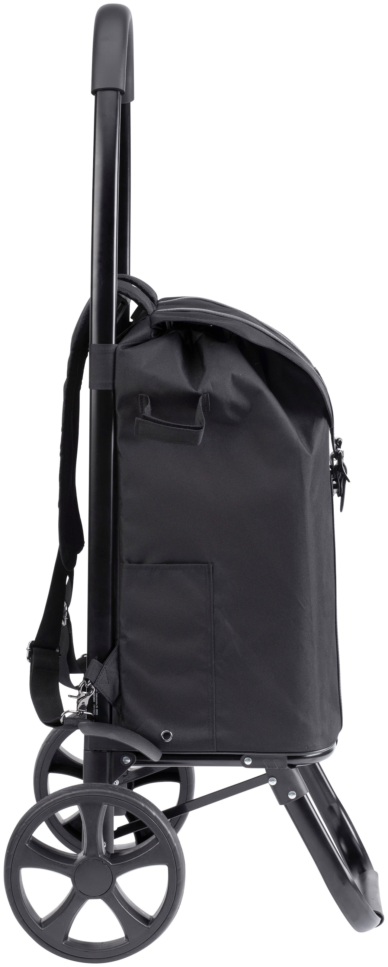 meister Einkaufstrolley »Black Edition - Separater«, 45 Liter, Einkaufstrolley und Rucksack in einem
