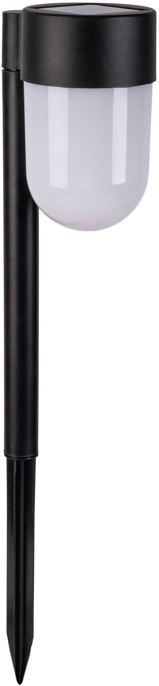 näve LED Solarleuchte »Sina«, 2 flammig, Leuchtmittel LED-Modul | LED wechselbar, 2er Set Wegebeleuchtung, H: 47,2cm, Dämmerungssensor, Spieß schwarz