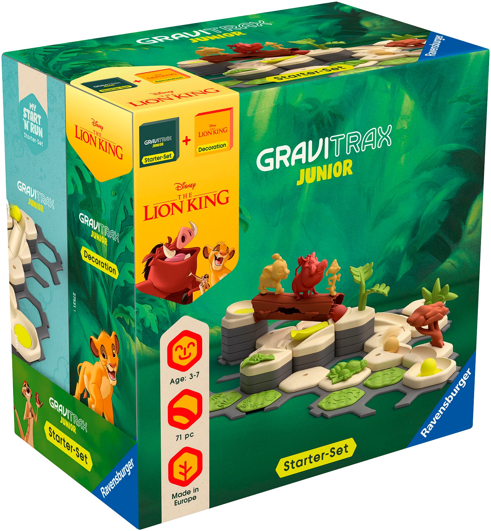 Ravensburger Kugelbahn-Bausatz »GraviTrax Junior Starter Set Disney Lion King«, Made in Germany