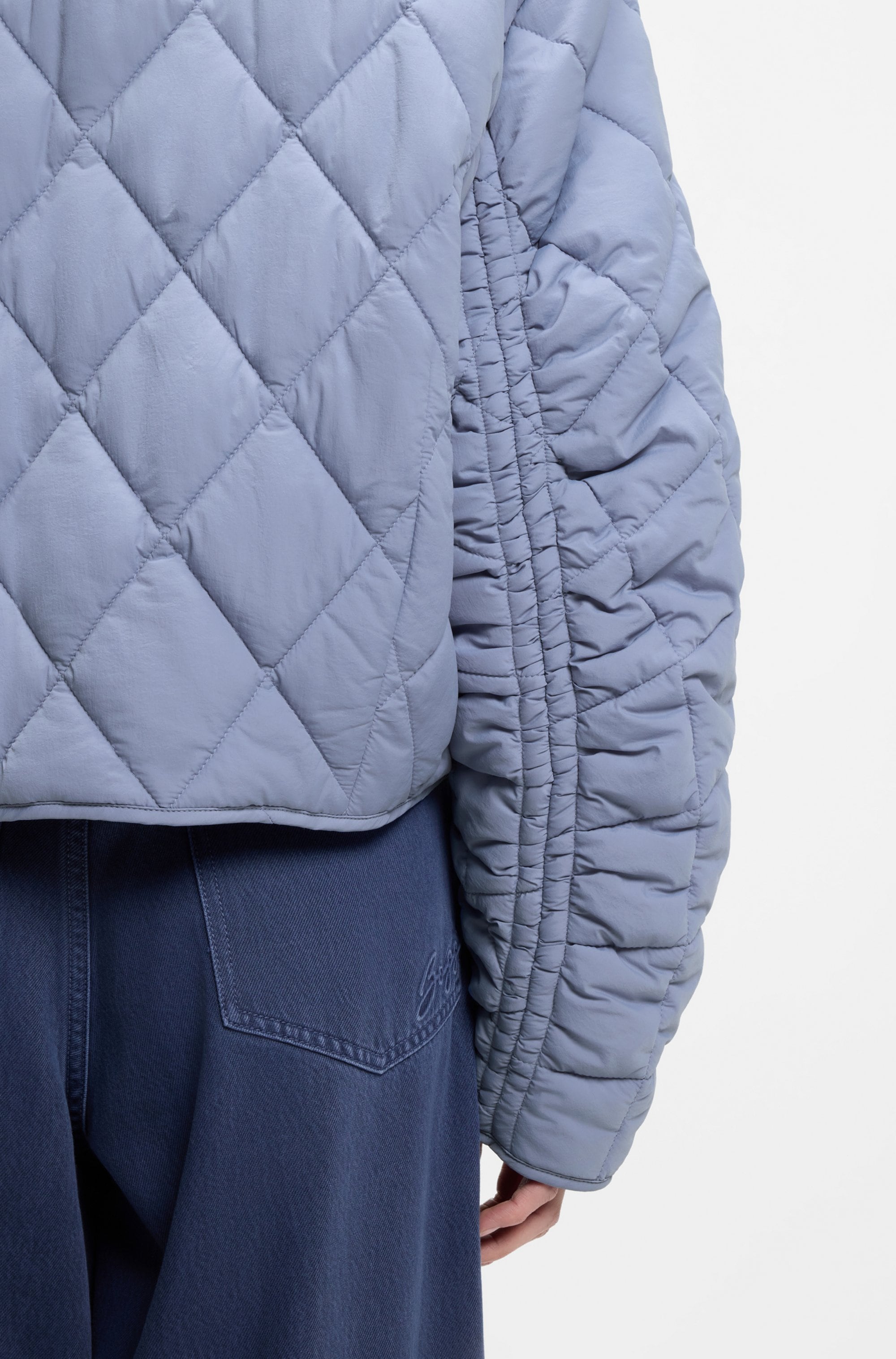 BOSS ORANGE Steppjacke »Paressa Premium Damenmode« Übergangsjacke mit Raffung an den Ärmeln