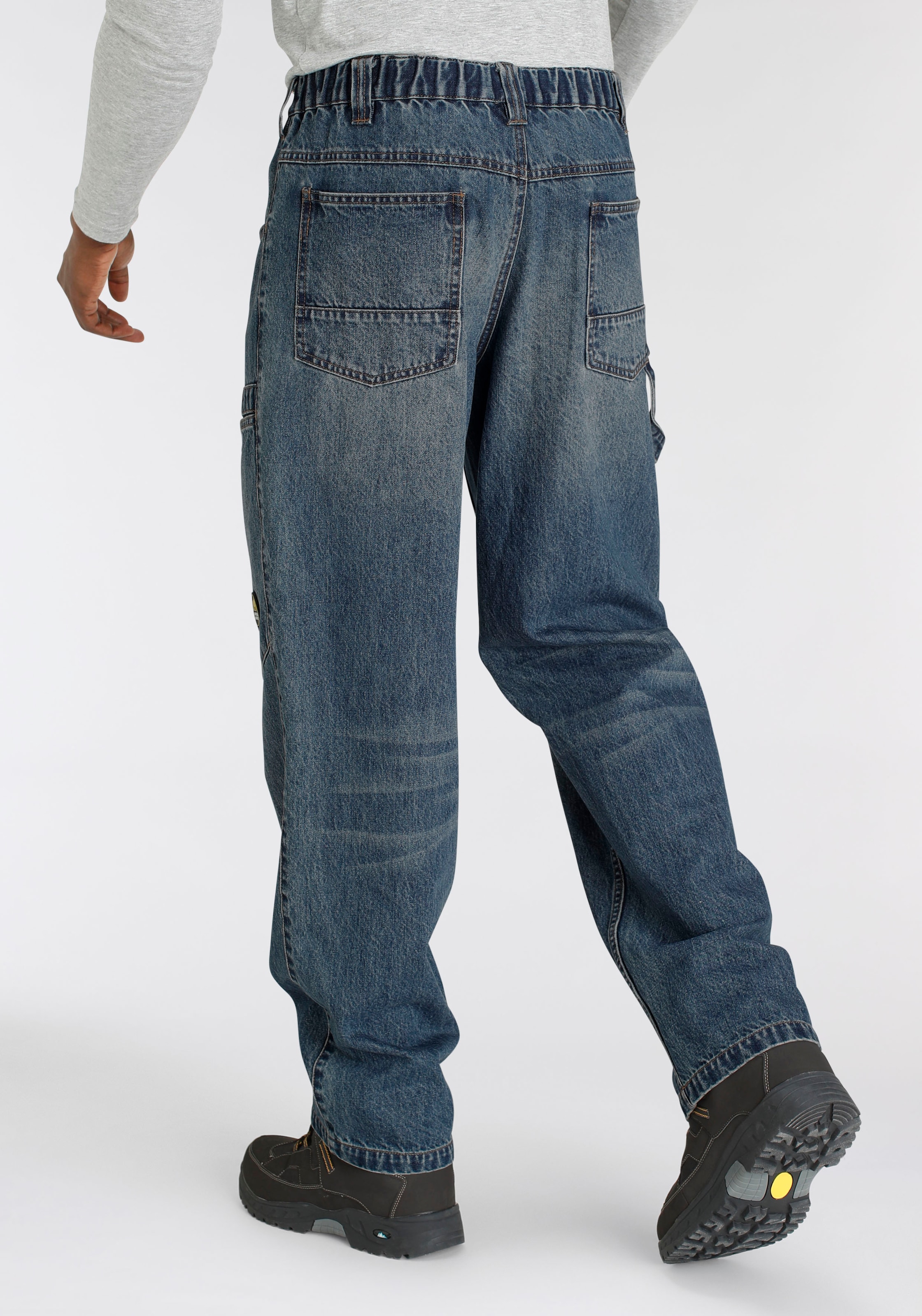 comfort 6 Jeansstoff, Country (aus Bund, fit), mit BAUR Jeans«, Arbeitshose Raten dehnbarem mit robuster »Cargo Baumwolle, | Northern 100% Taschen auf praktischen