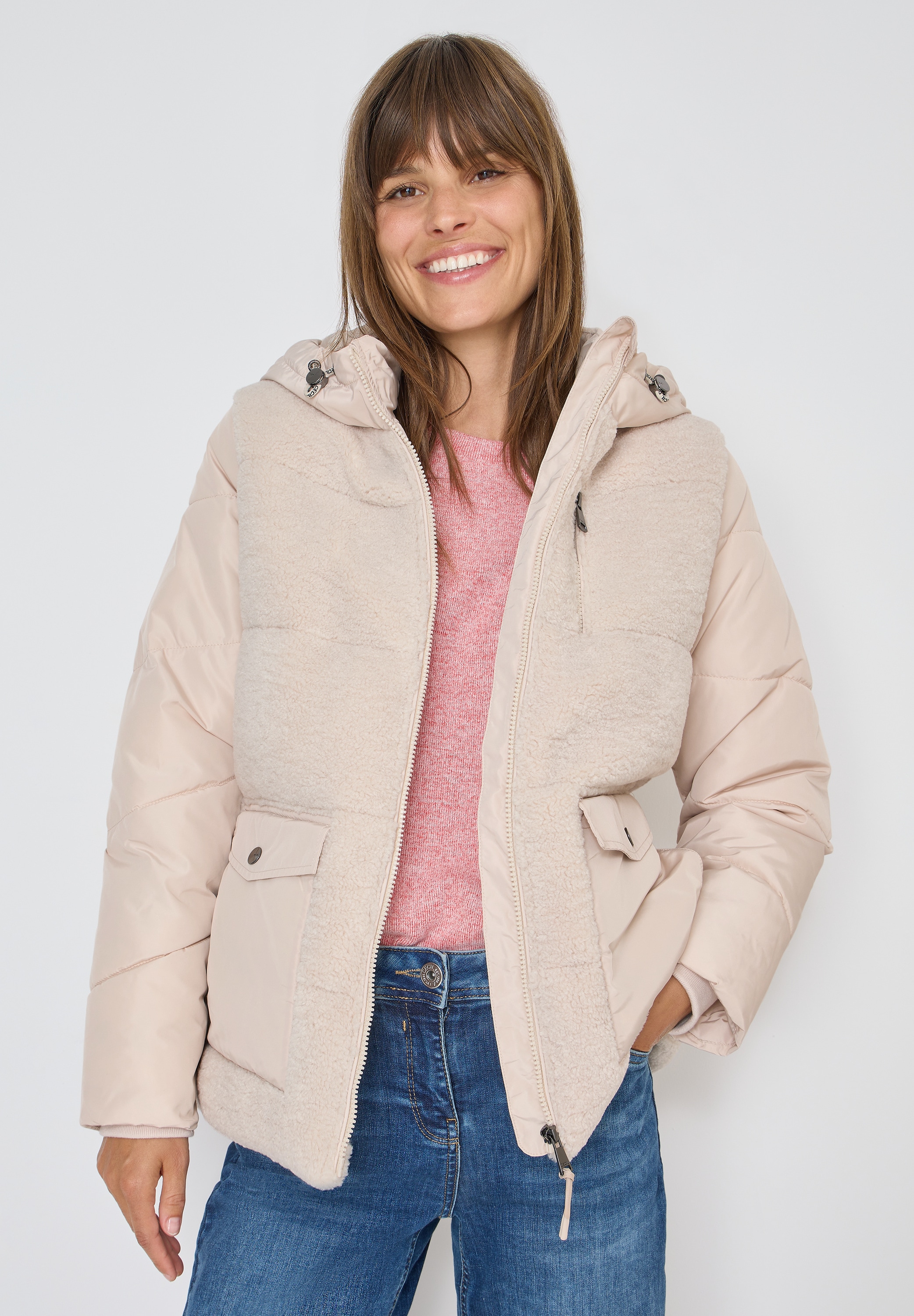 Cecil Fellimitatjacke mit Kapuze mit Kapuze günstig online kaufen