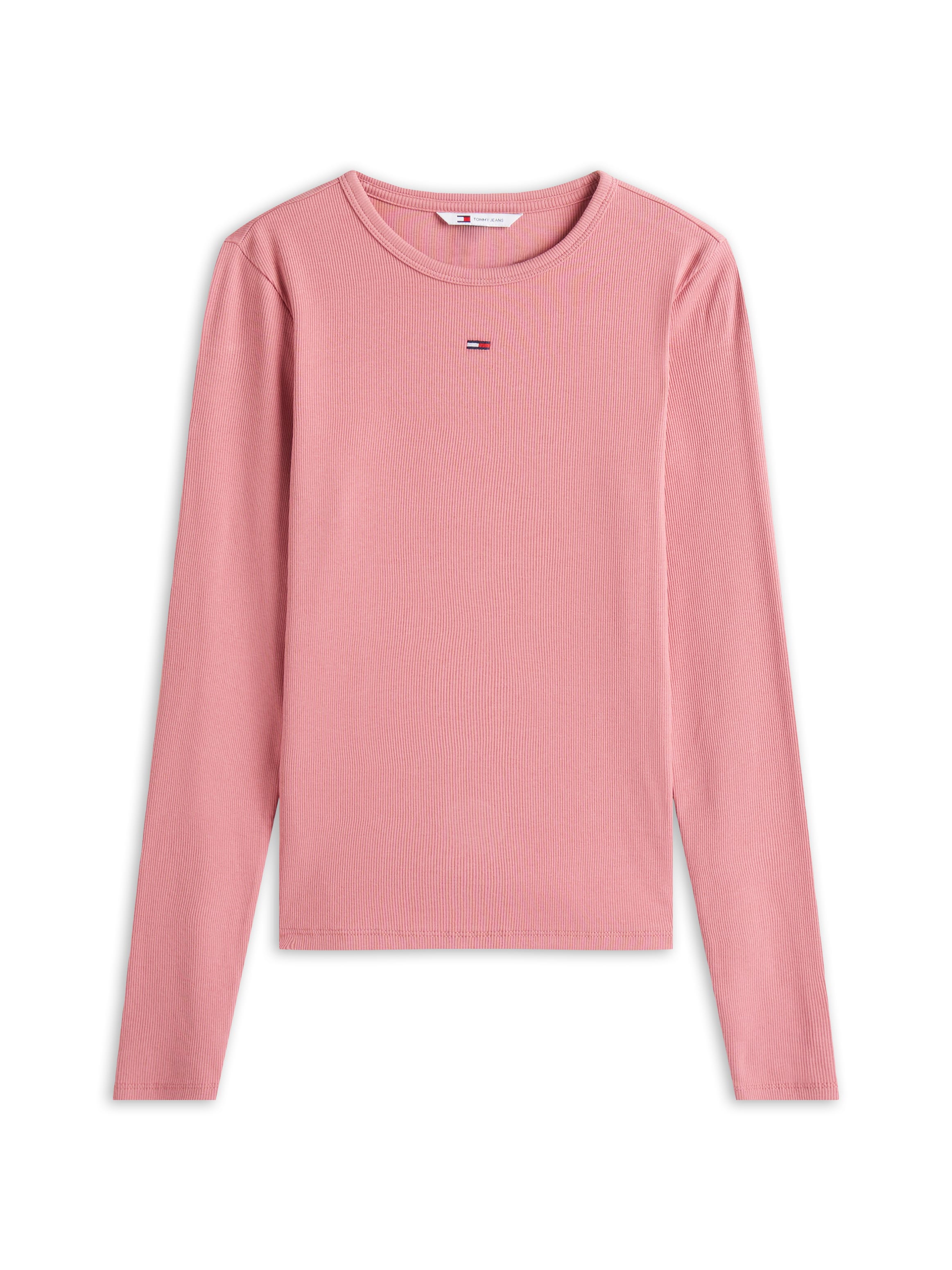 Tommy Jeans Langarmshirt »TJW SLIM ESSENTIAL RIB LS«, mit Logostickerei