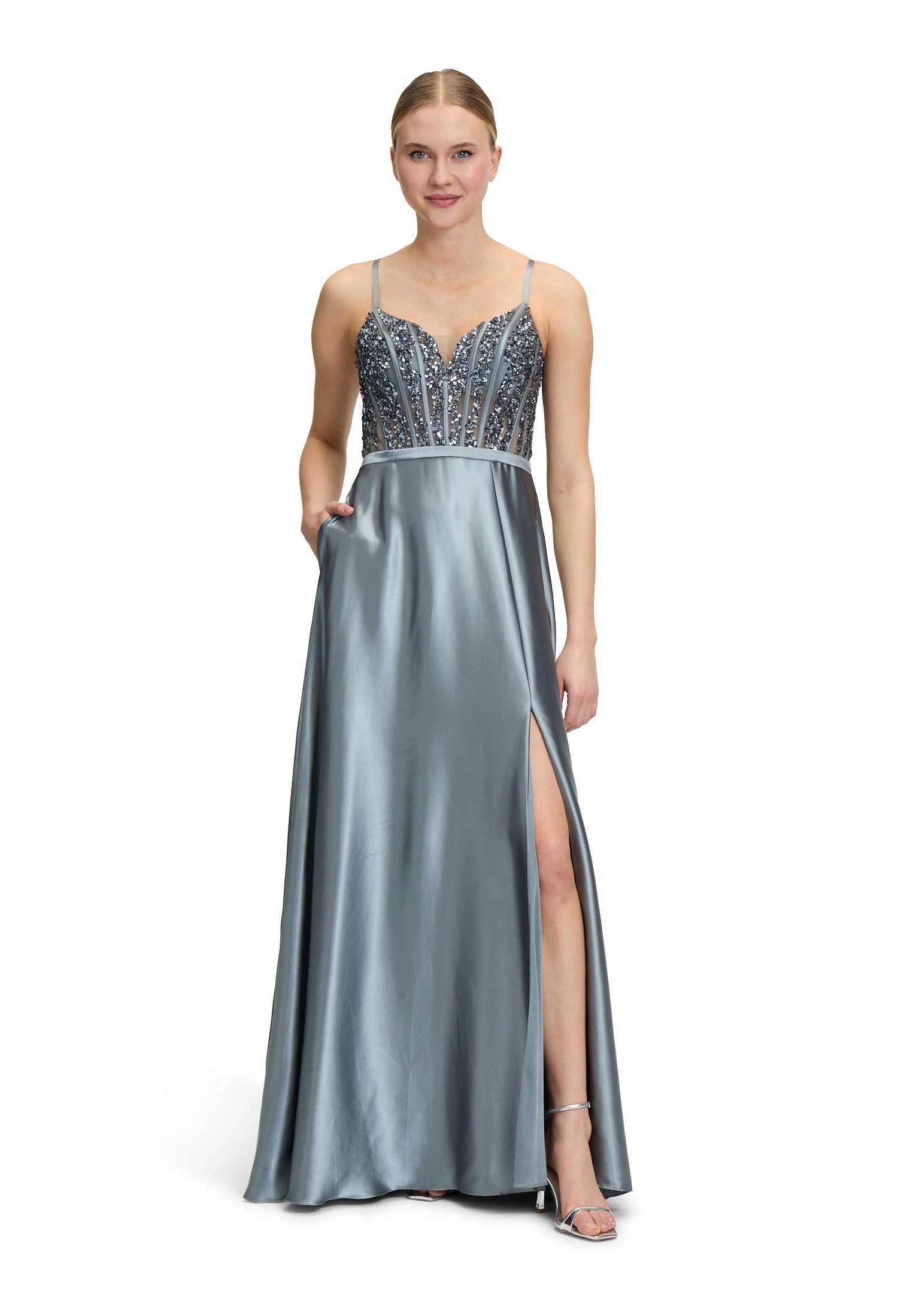 Vera Mont Abendkleid "Vera Mont Abendkleid mit Stickerei", Glitzersteine günstig online kaufen