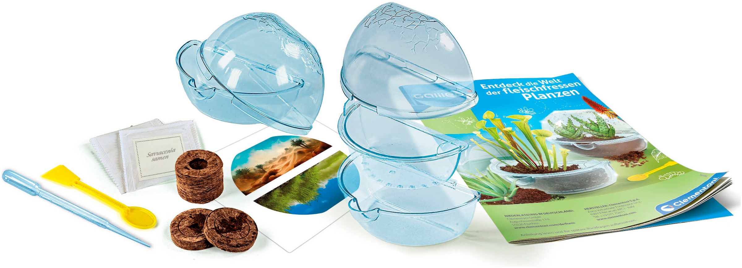 Clementoni® Experimentierkasten »Galileo, Entdecke die Welt der fleischfressenden Pflanzen«, Made in Europe