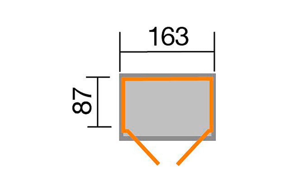 Gr.2«, mm weka günstig »Garten-/Terrassenschrank 14 | natur, BAUR 357 Geräteschrank Satteldach,