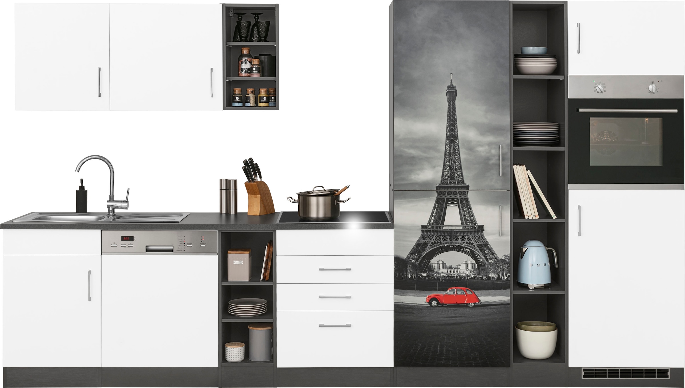 HELD MÖBEL Küchenzeile "Paris", ohne E-Geräte, Breite 350 cm günstig online kaufen