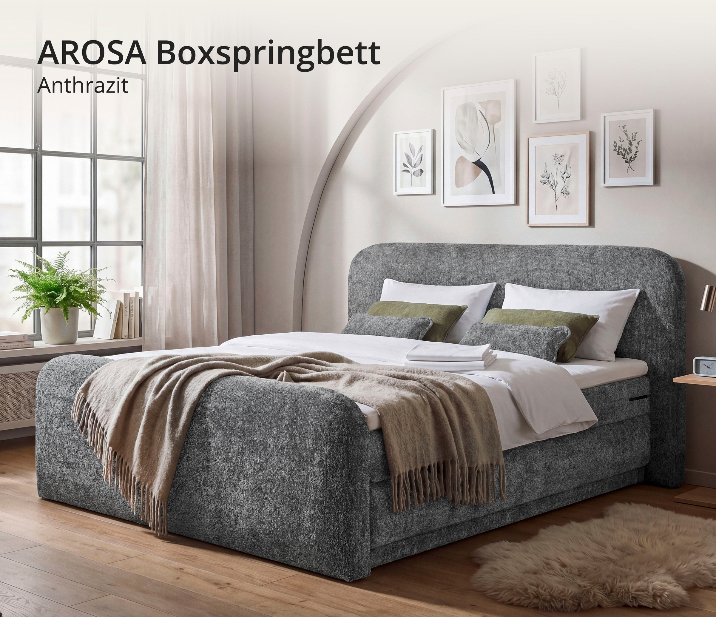 ED EXCITING DESIGN Boxspringbett »Arusa«