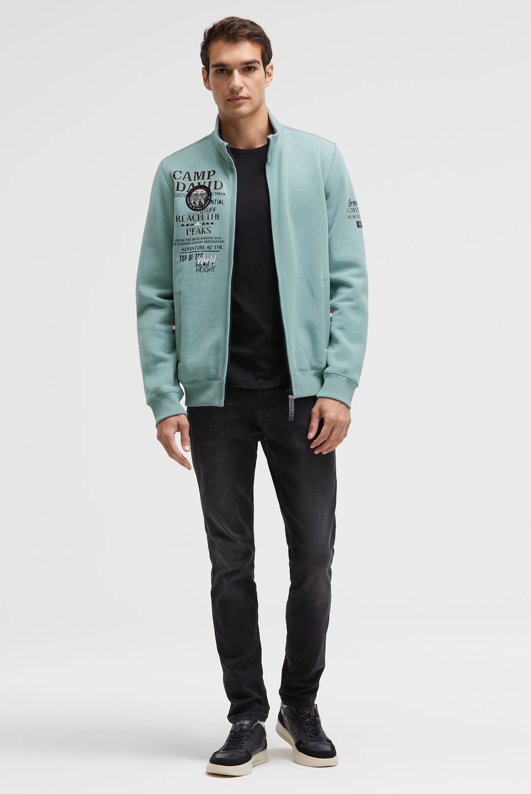 Thumbnail - CAMP DAVID Sweatjacke mit Stehkragen