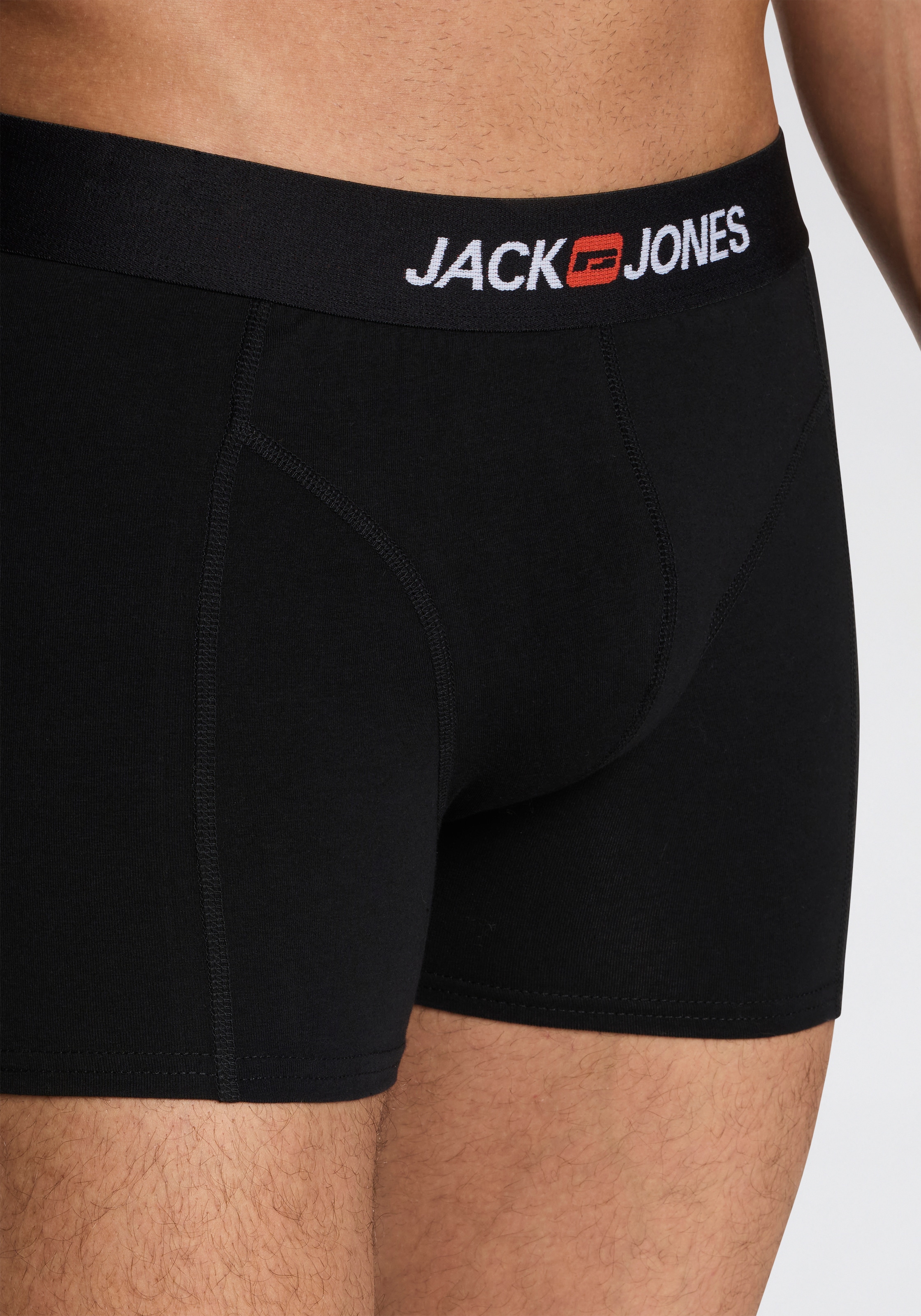 Jack & Jones Trunk »JACOLD – Boxershorts mit farbigem Bund im 6er-Pack«, (Packung, 6 St.), Druck, modisch, regular fit, Jersey