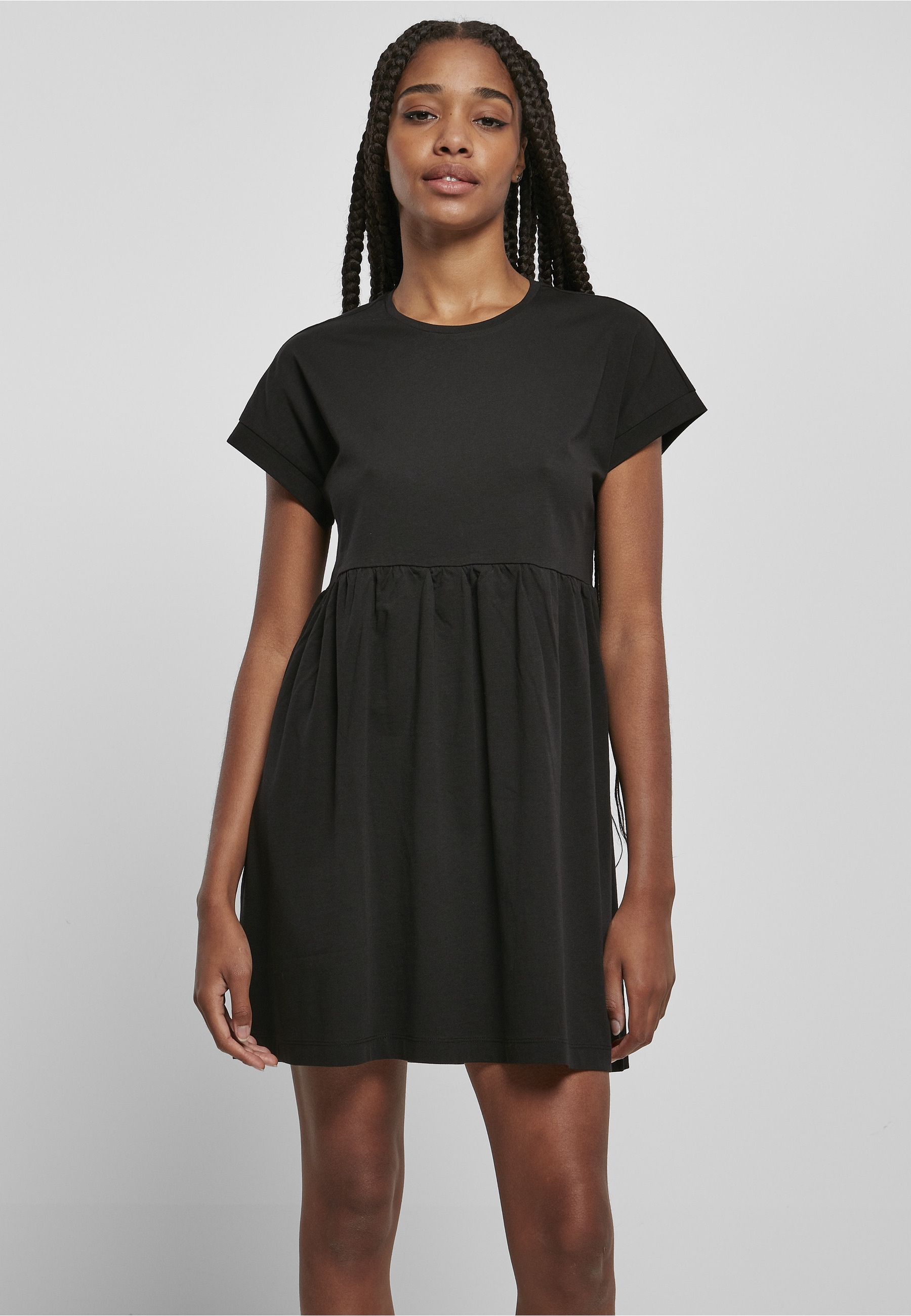URBAN CLASSICS A-Linien-Kleid »Urban Classics Damen Ladies Organic Empire Valance Tee Dress« 1 Stk. tlg.