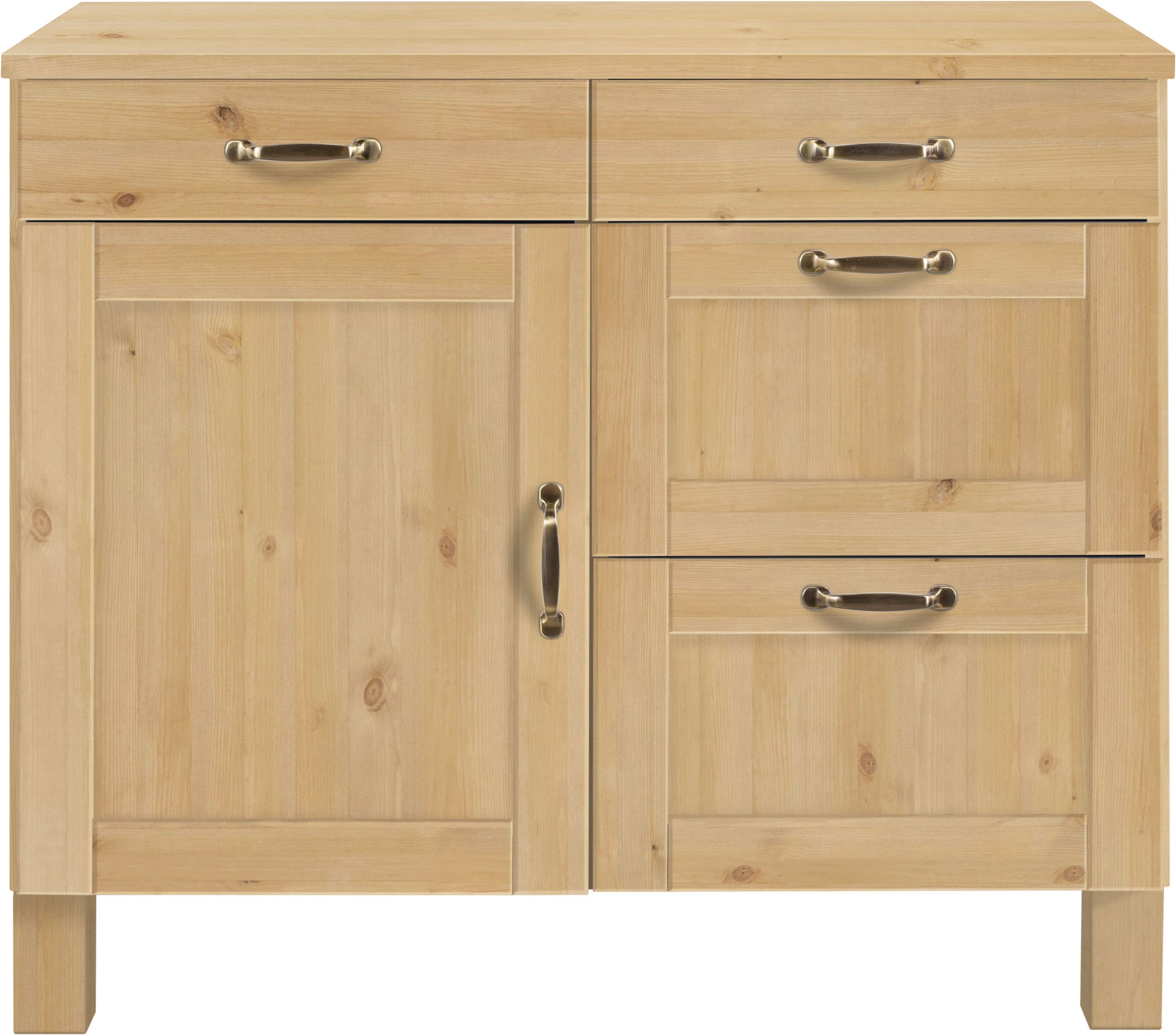 Home affaire Unterschrank »Alby« Breite 100 cm, 1 Tür, 4 Schubladen