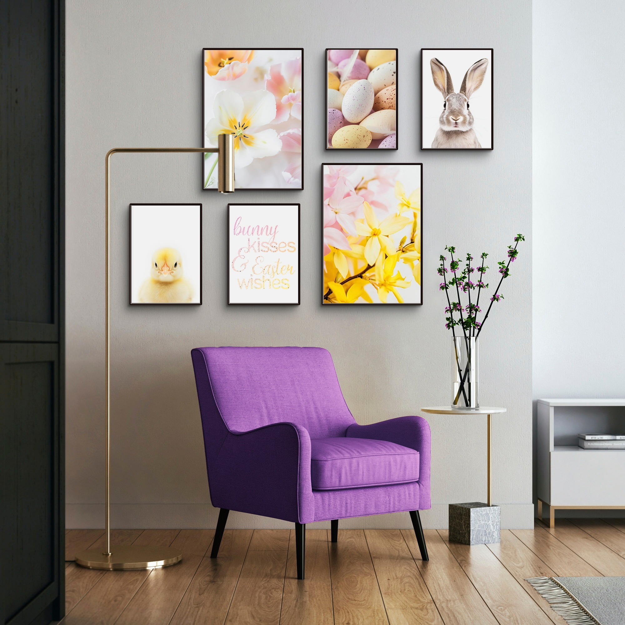 Artland Poster »Ostergrüße« Set, 6 Stk. tlg. OHNE RAHMEN, in 2 versch. Größen