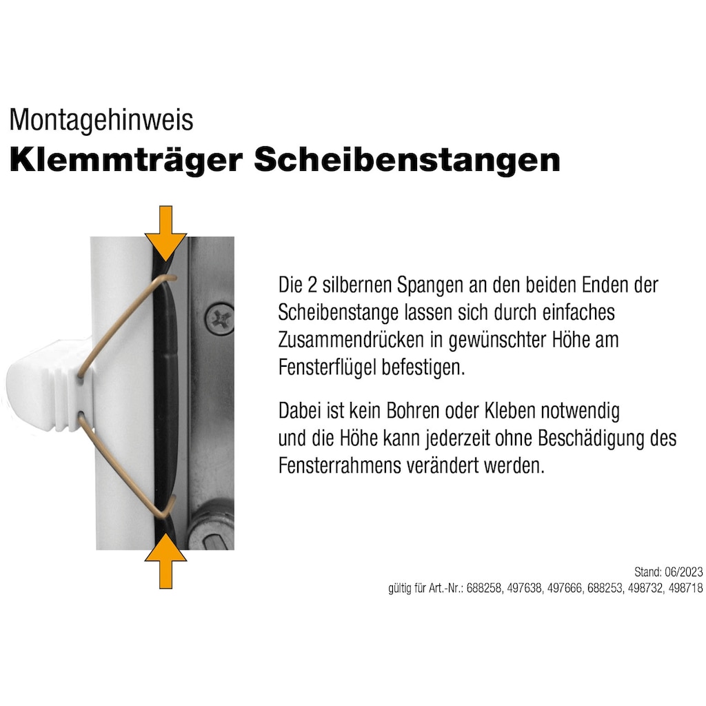 GARESA Scheibenstange »ø 12 mm"«, ausziehbar