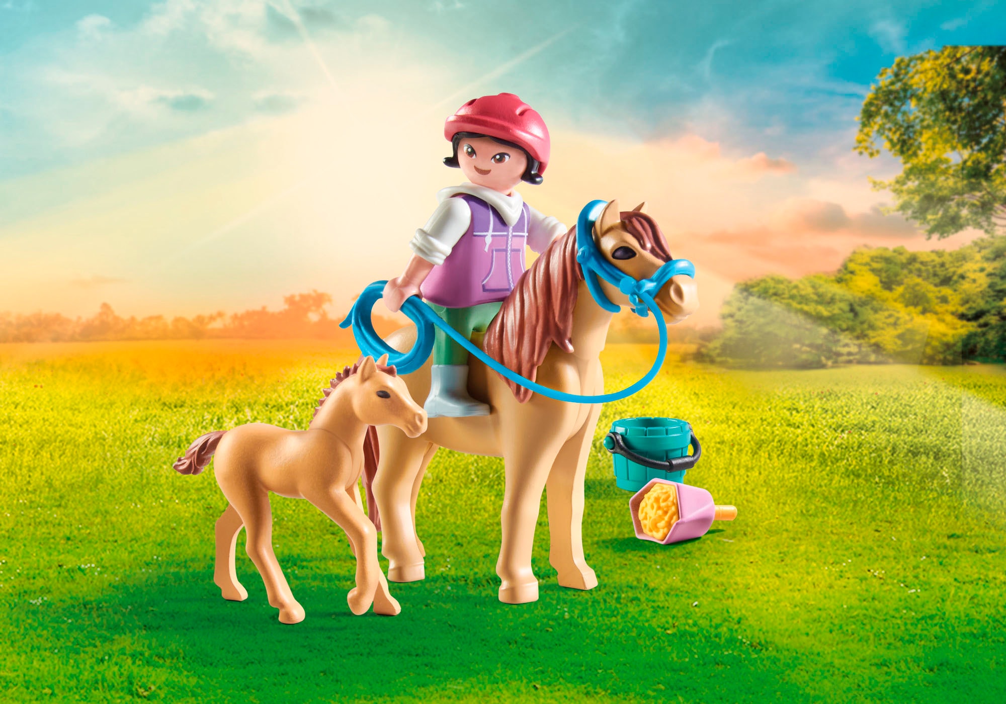 Playmobil® Konstruktions-Spielset »Kind mit Pony und Fohlen (71498), Horses of Waterfall«, (10 St.), Made in Europe