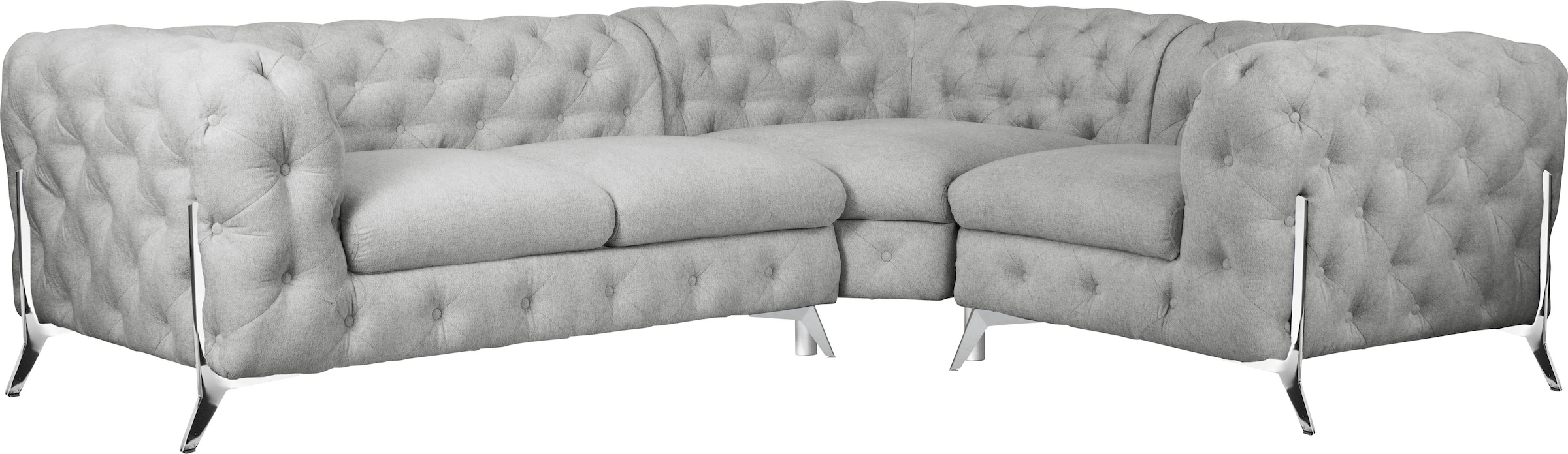 Home affaire Chesterfield-Sofa "Amaury L-Form" moderne Chersterfield-Optik, günstig online kaufen