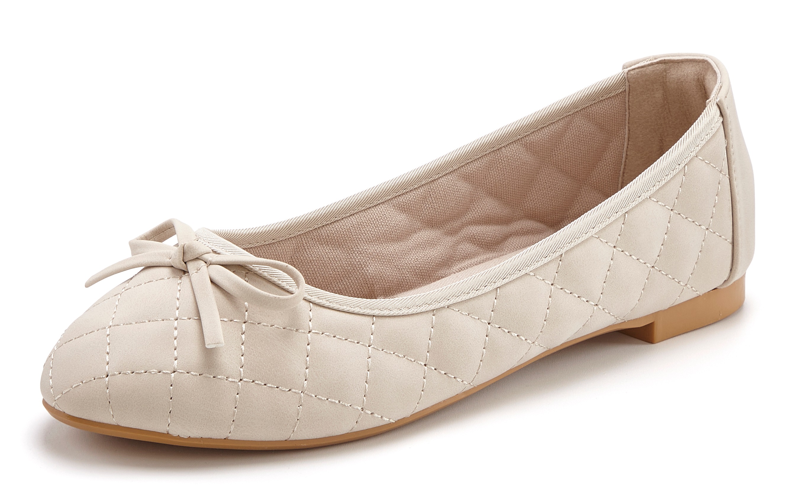 Thumbnail - LASCANA Ballerina "Slipper, Schlüpfschuh", mit Schleifenapplikation VEGAN