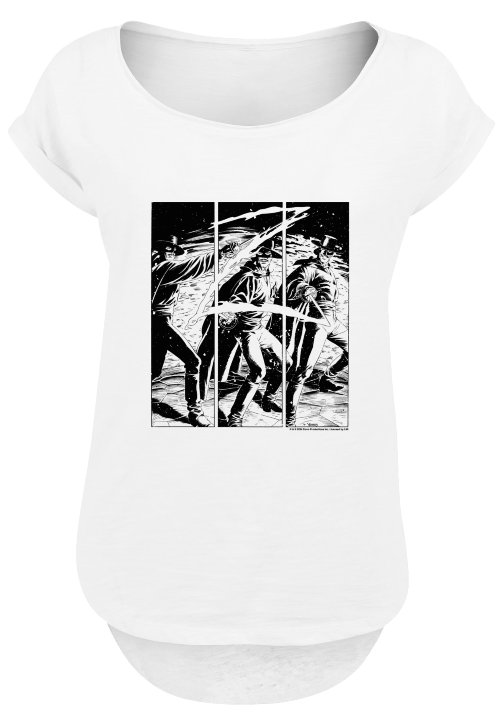 F4NT4STIC T-Shirt »Zorro Mark Of Zorro Comic Strip Art«, Premium Qualität