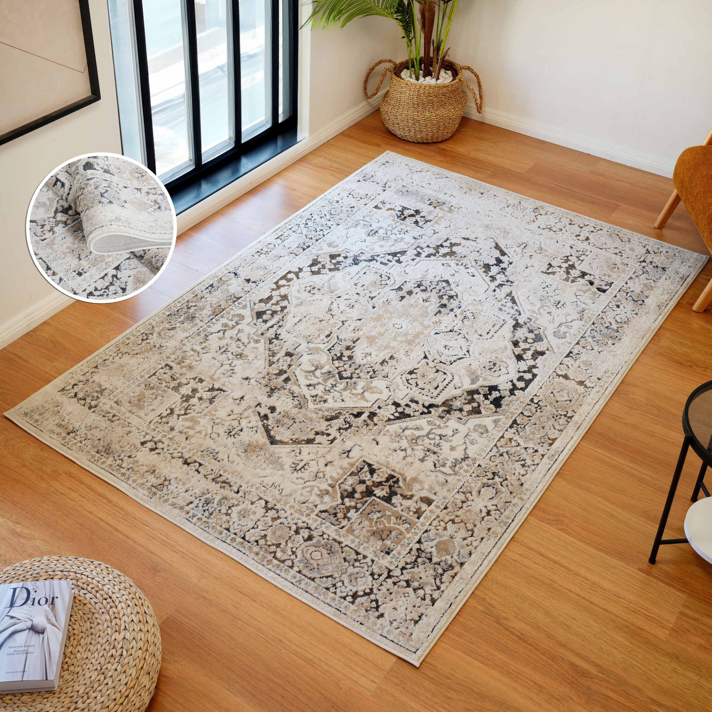 my home Teppich "Kylan, Hoch-Tief-Struktur, dezenter Glanz" rechteckig 9 mm günstig online kaufen