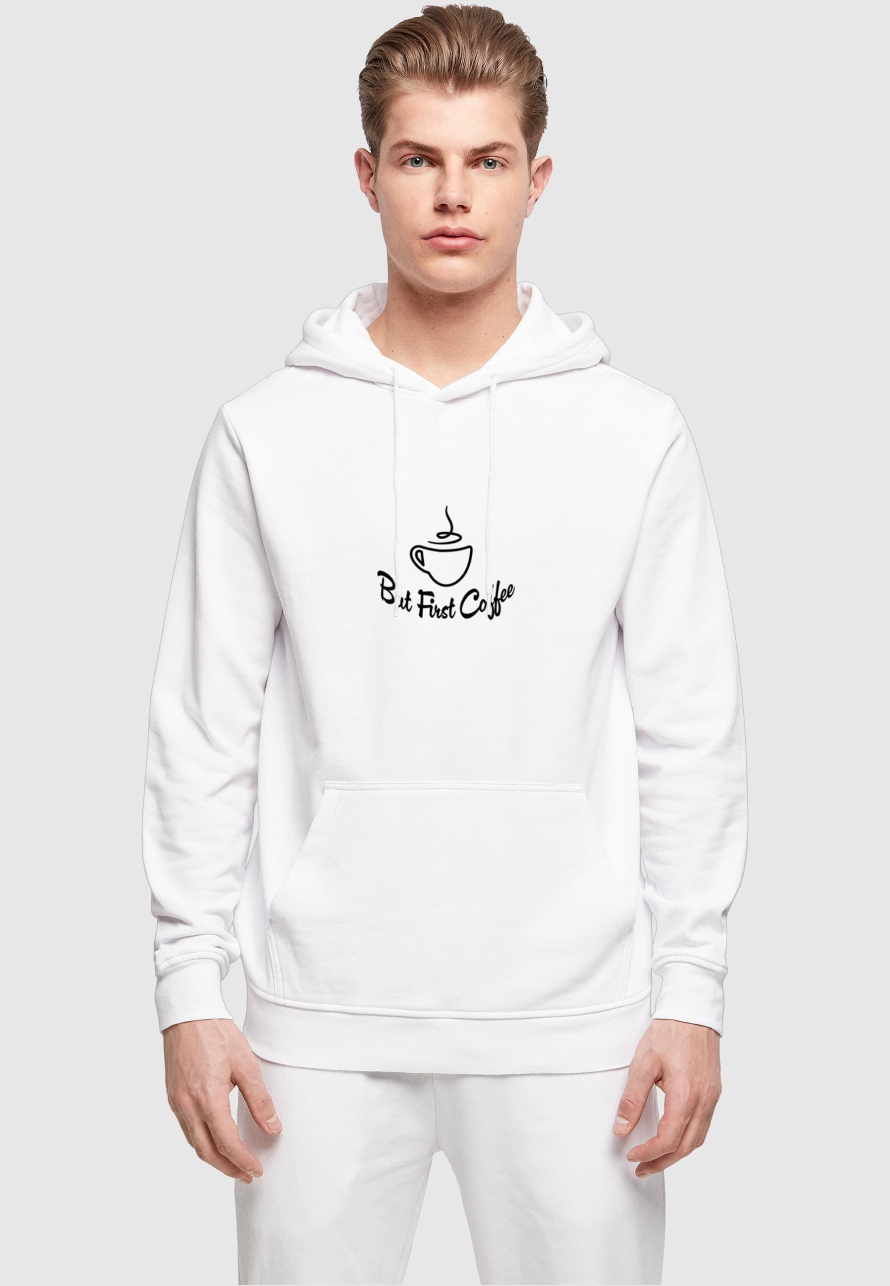 Merchcode Kapuzensweatshirt »Merchcode Herren But First Coffee Basic Hoody«, (1 tlg.)