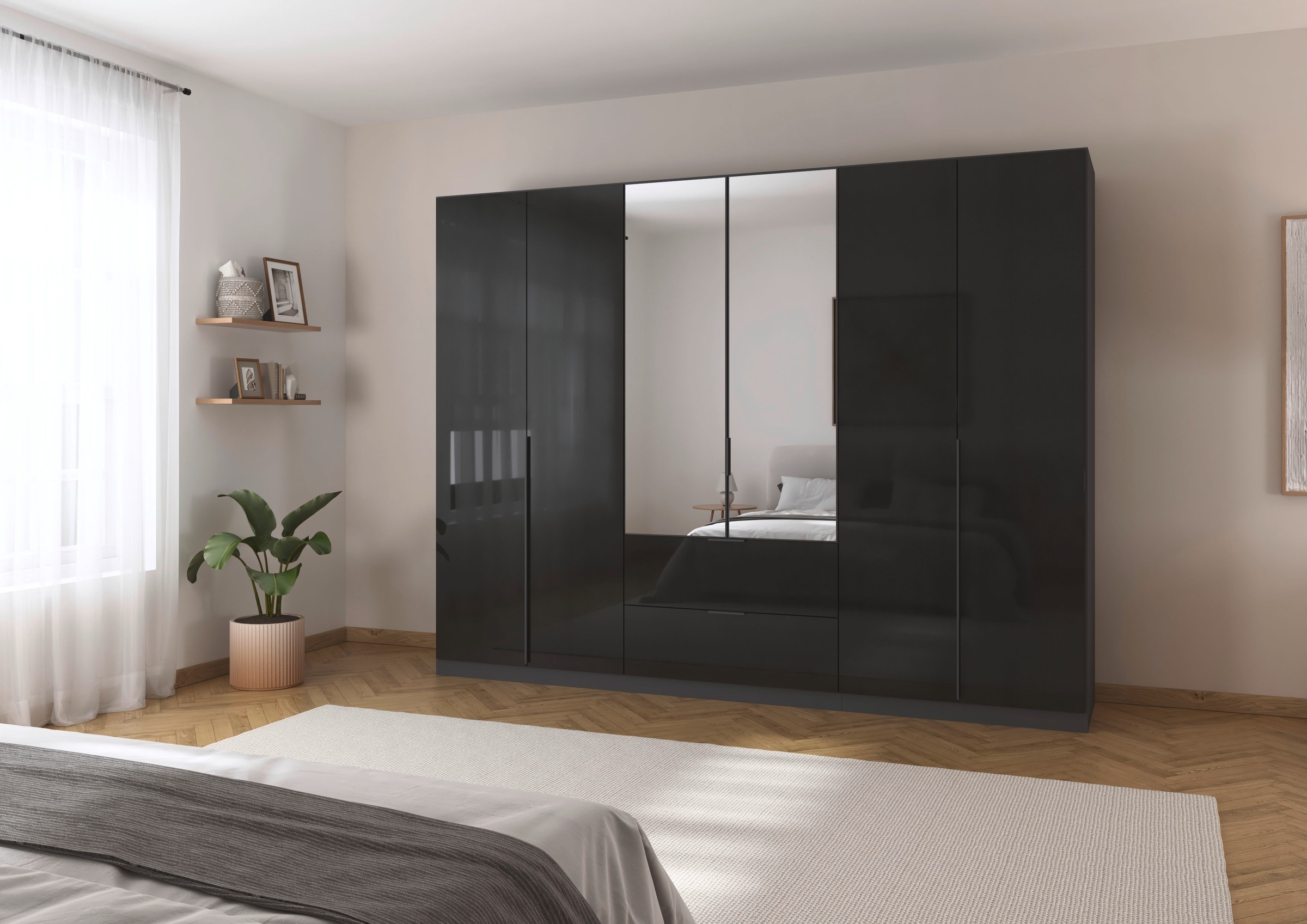 OTTO home Drehtürenschrank "Kleiderschrank Schrank Garderobe AGORDO mit Dek günstig online kaufen