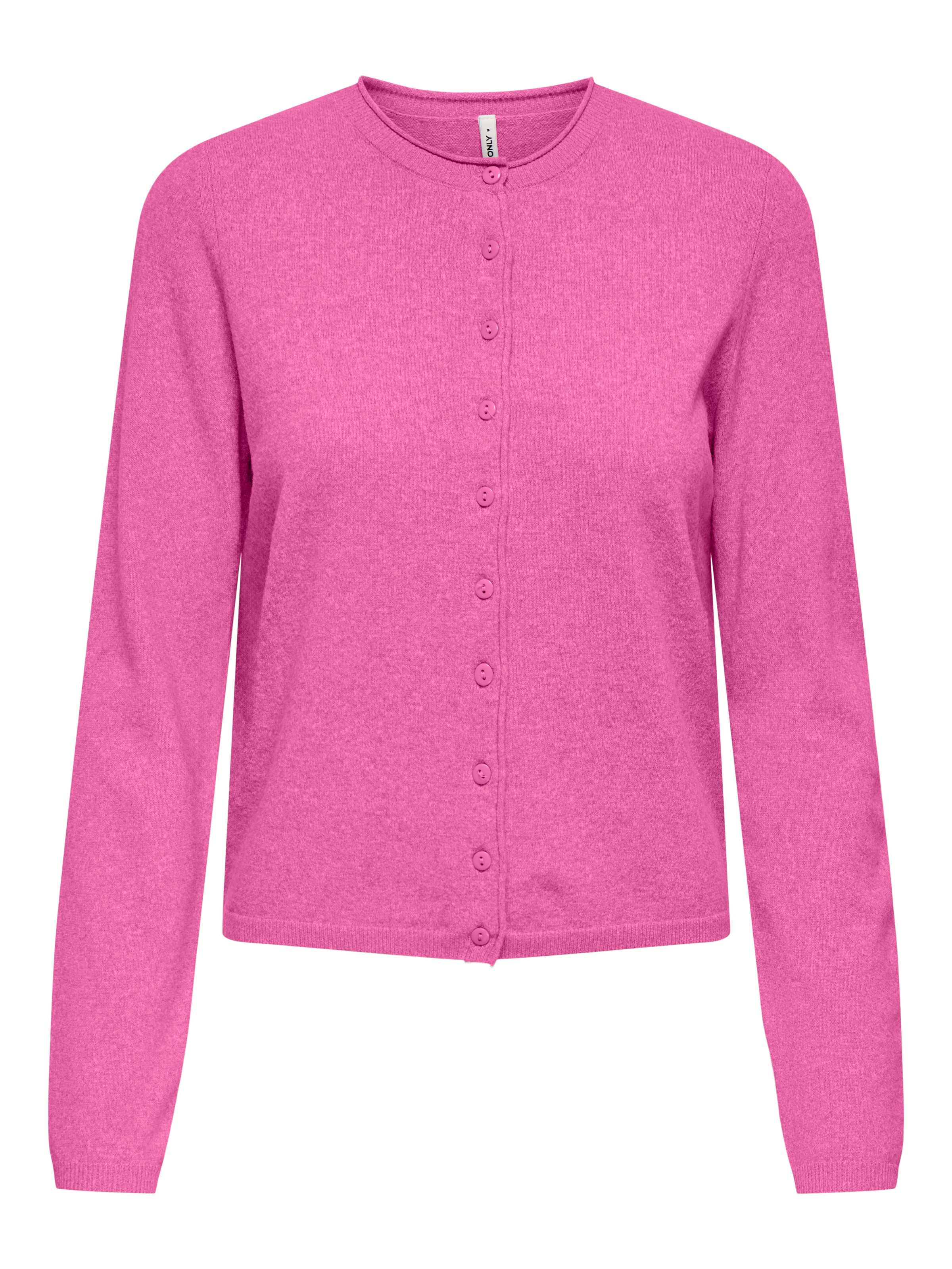 ONLY Strickjacke "ONLLOYAL LIFE LS O-NECK BUT CAR KNT NOOS" gerippte Ärmelb günstig online kaufen