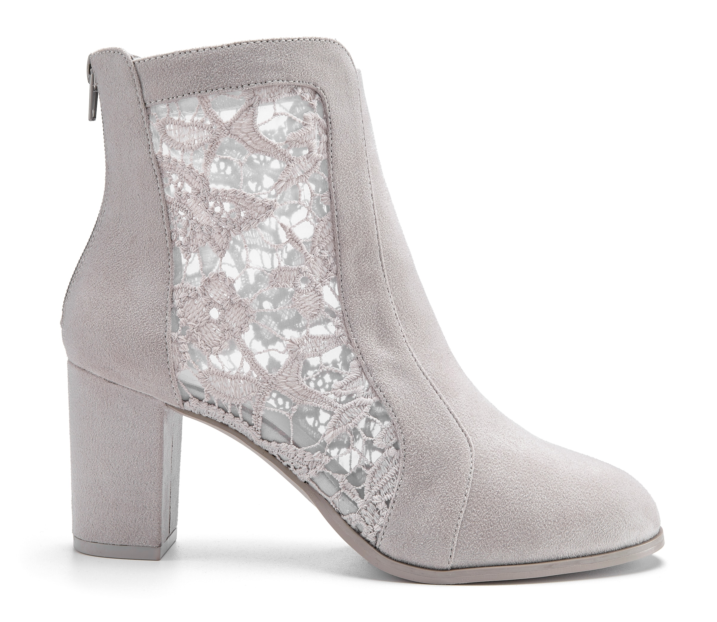 LASCANA High-Heel-Stiefelette »Ankle Boot, Stiefel«, mit modischer Spitze und bequemen Blockabsatz
