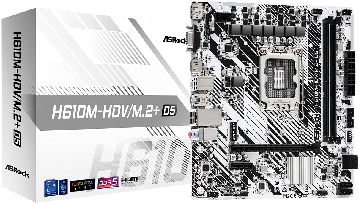 Asrock Mainboard »H610M-HDV/M.2+ D5«